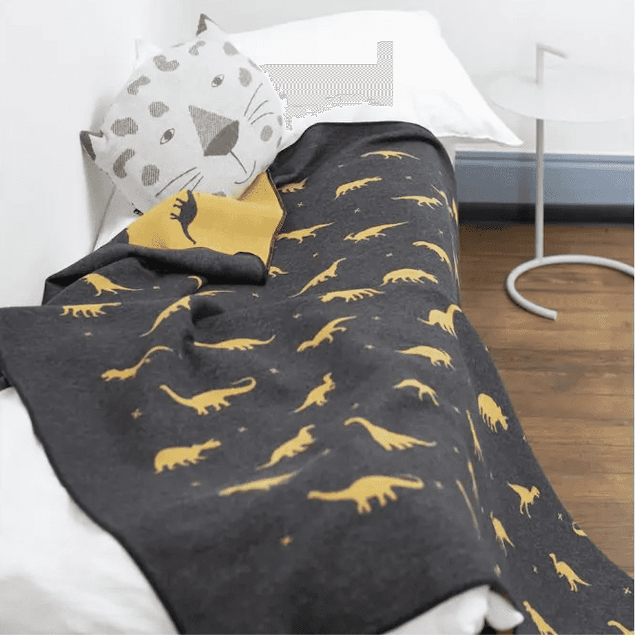 Immagine principale di Plaid Invernale Dinosauri in Cotone Double Face 140x200 cm | David Fussenegger