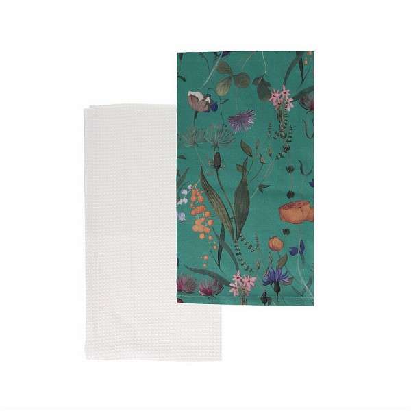 Immagine principale di Set 2 Strofinacci in Cotone Flora 50x70 cm (2 Colori) | Tognana