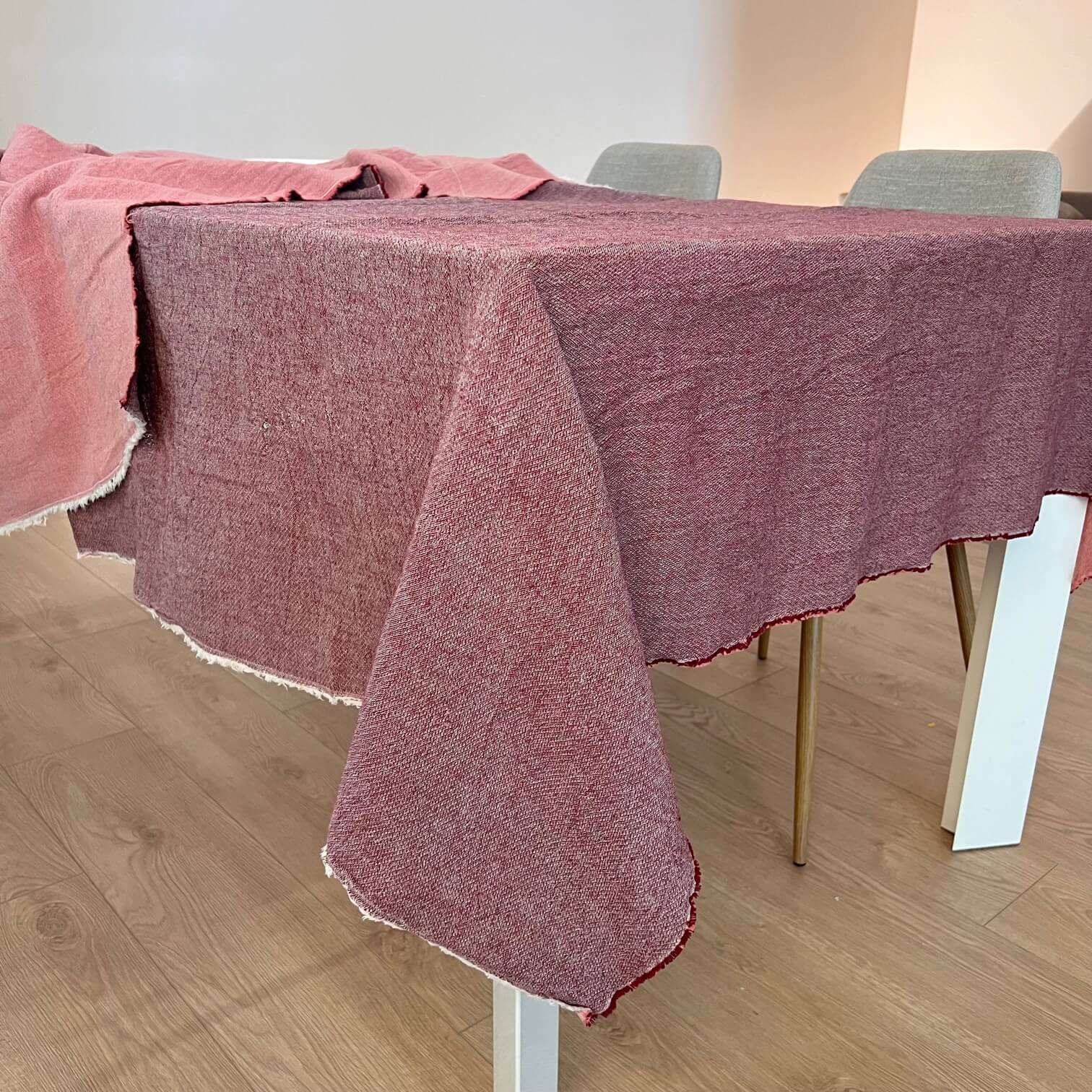 Immagine principale di Tovaglia Rettangolare Bicolor Arisa 150x270 cm in Cotone No Stiro (9 colori | Govina Biancheria per la Casa