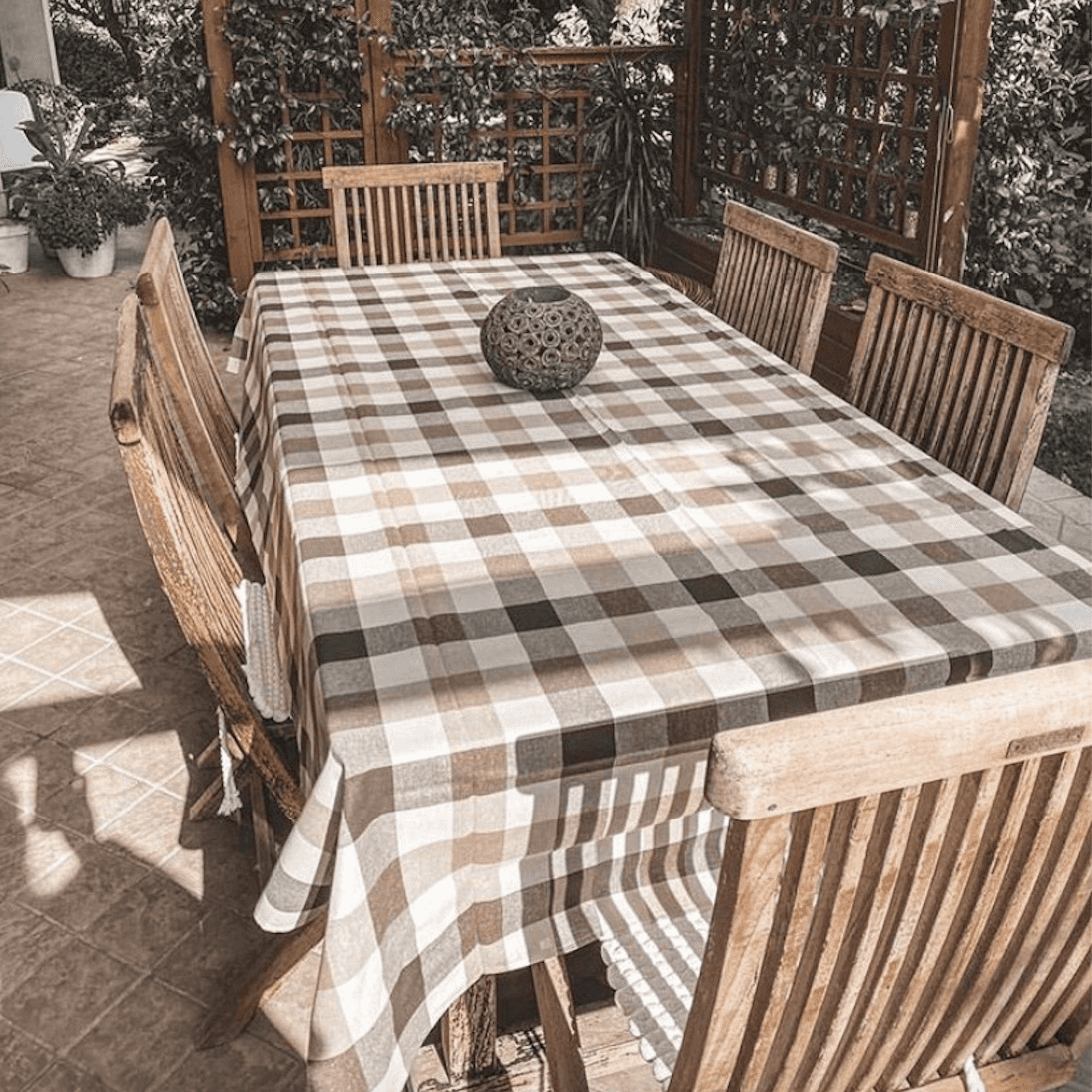 Immagine principale di Tovaglia Rettangolare in 100% Cotone Country Marrone | Pietro Zanetti Home