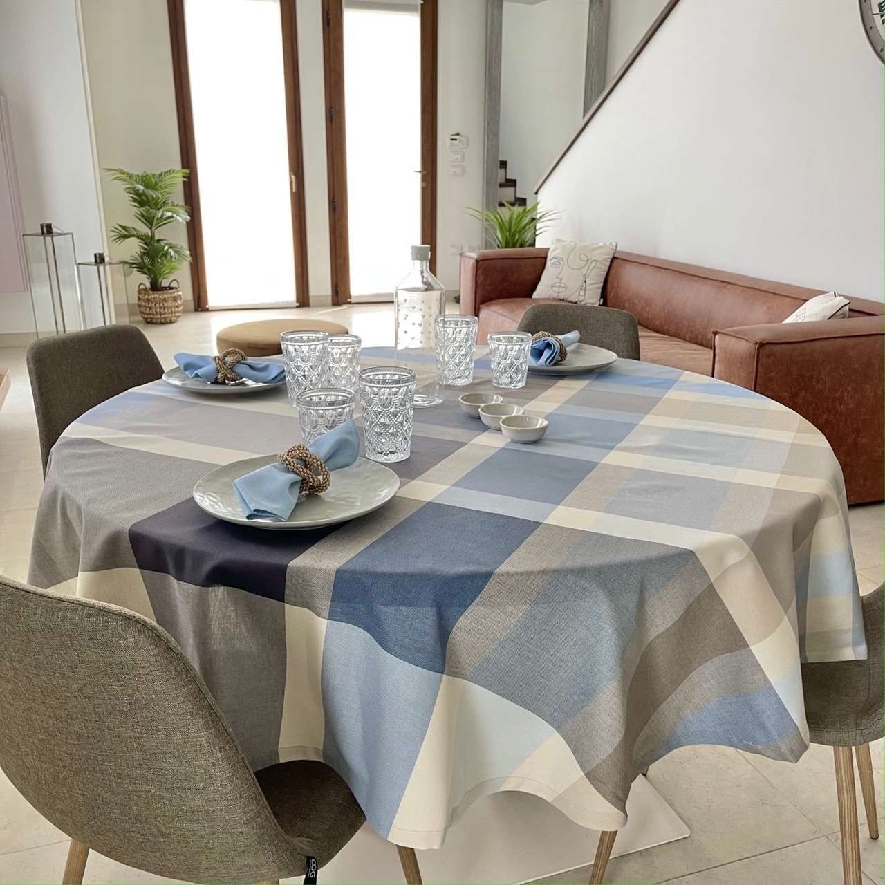 Immagine principale di Tovaglia Rotonda Bossi in Cotone 1374 ø 180 cm | Bossi