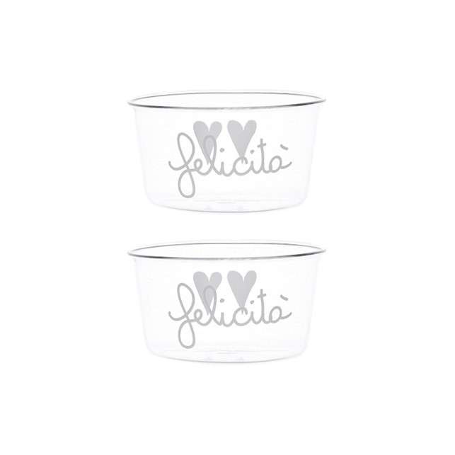 Immagine principale di Set 2 Coppette in vetro borosilicato Felicità | Simple Day