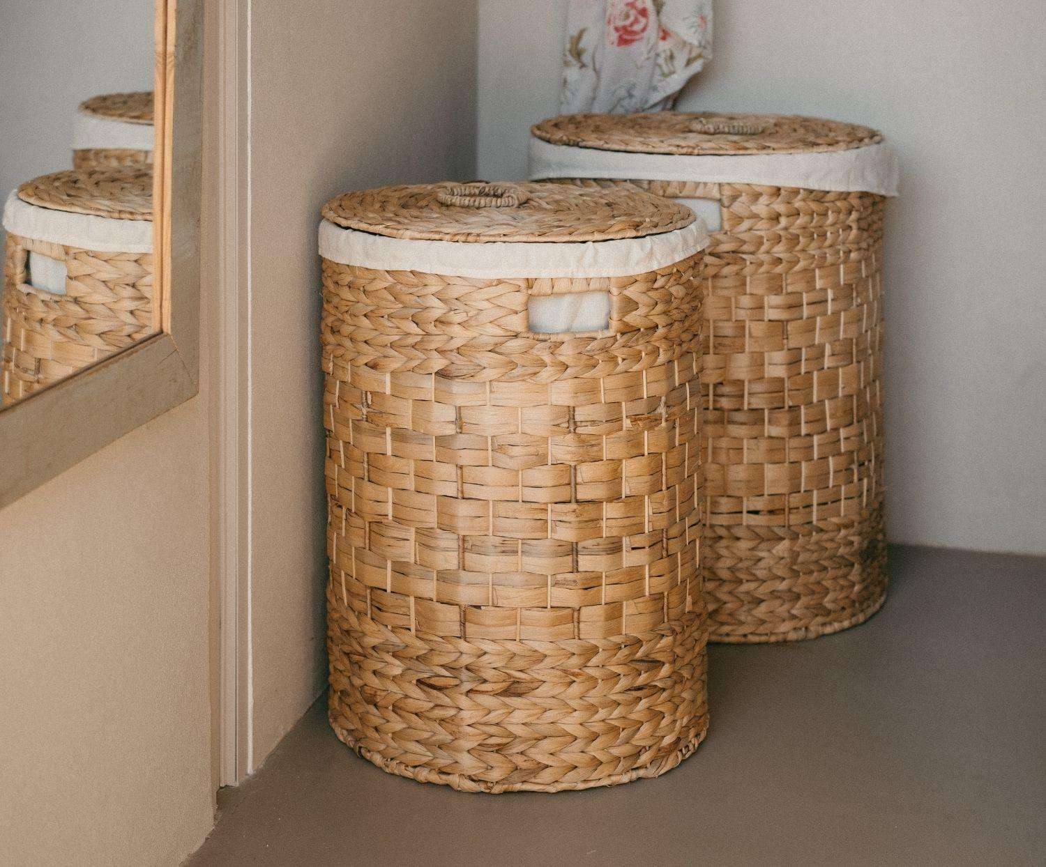 Immagine principale di Cesta da Biancheria in Giacinto d'Acqua (2 misure) | A. House