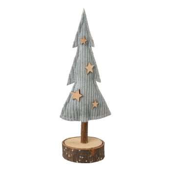 Immagine principale di Decorazione Albero HOLZ in legno con cordone in tessuto (2 Misure) GRI | Gasper since 1965