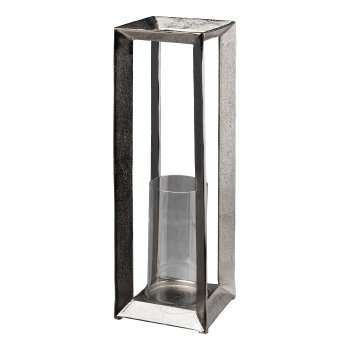 Immagine principale di Lanterna in Alluminio Torino Argento 16x16x50 cm | Gasper since 1965