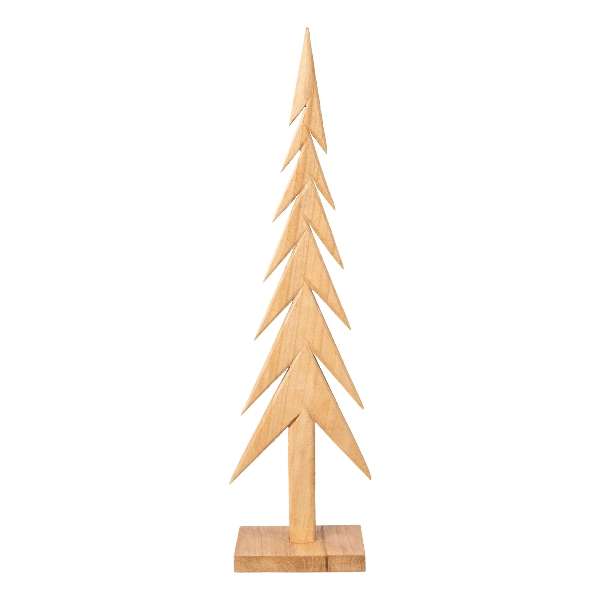 Immagine principale di Decorazione Albero Natalizio in legno di Paulownia in Piedi 9x7x30 cm Naturale | Gasper since 1965