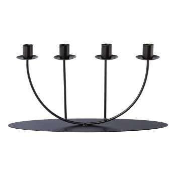 Immagine principale di Portacandele in metallo nero x4 Candele 40x8x18 cm UPSIDE | Gasper since 1965
