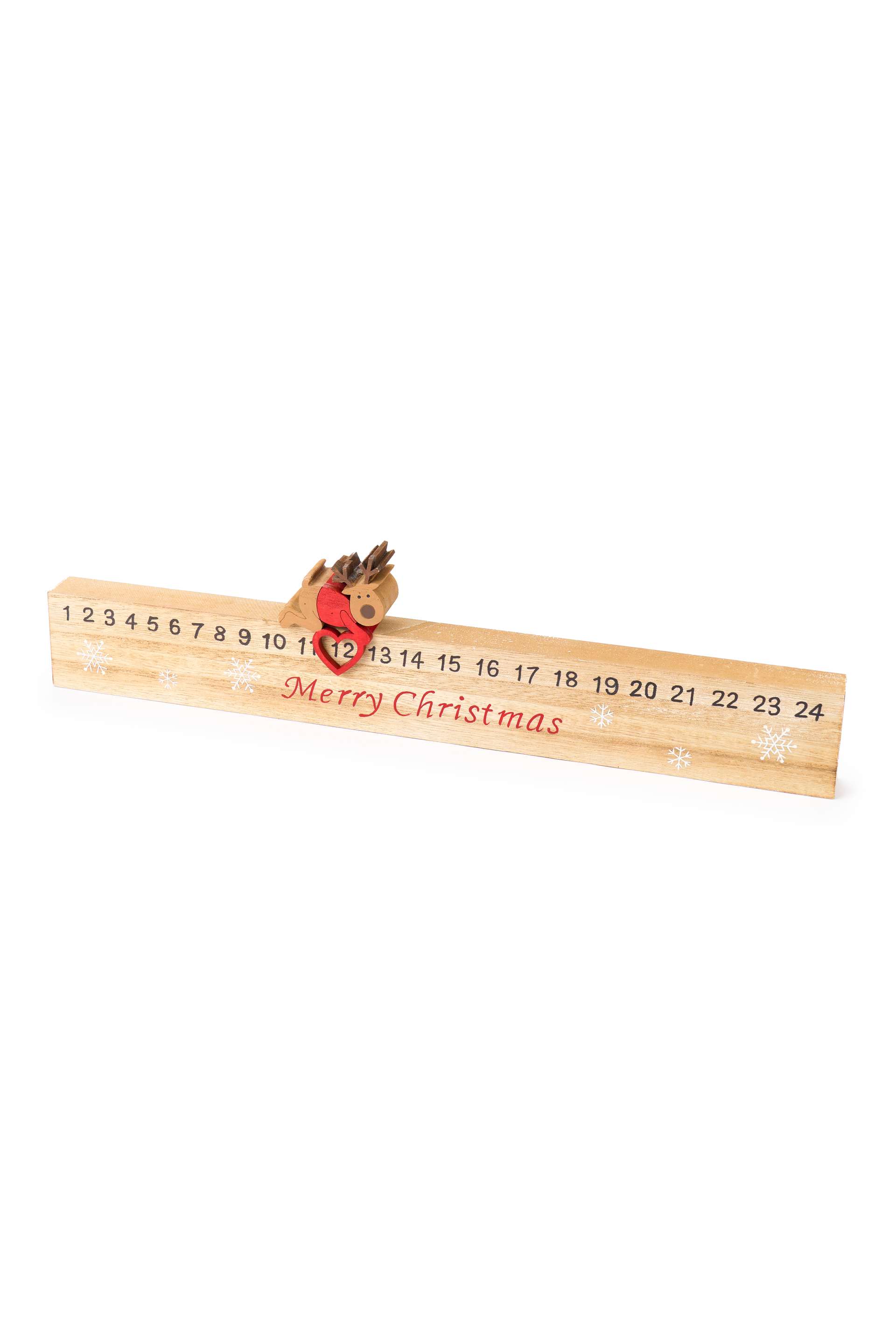 Immagine principale di Calendario Avvento in Legno Merry Christmas in Legno (2 modelli) | Nuvole di Stoffa