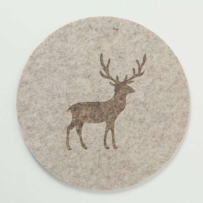 Immagine principale di Tovaglietta Americana Rotonda Tjark in Feltro Beige  Ø 38 cm - 2 Disegni | Boltze