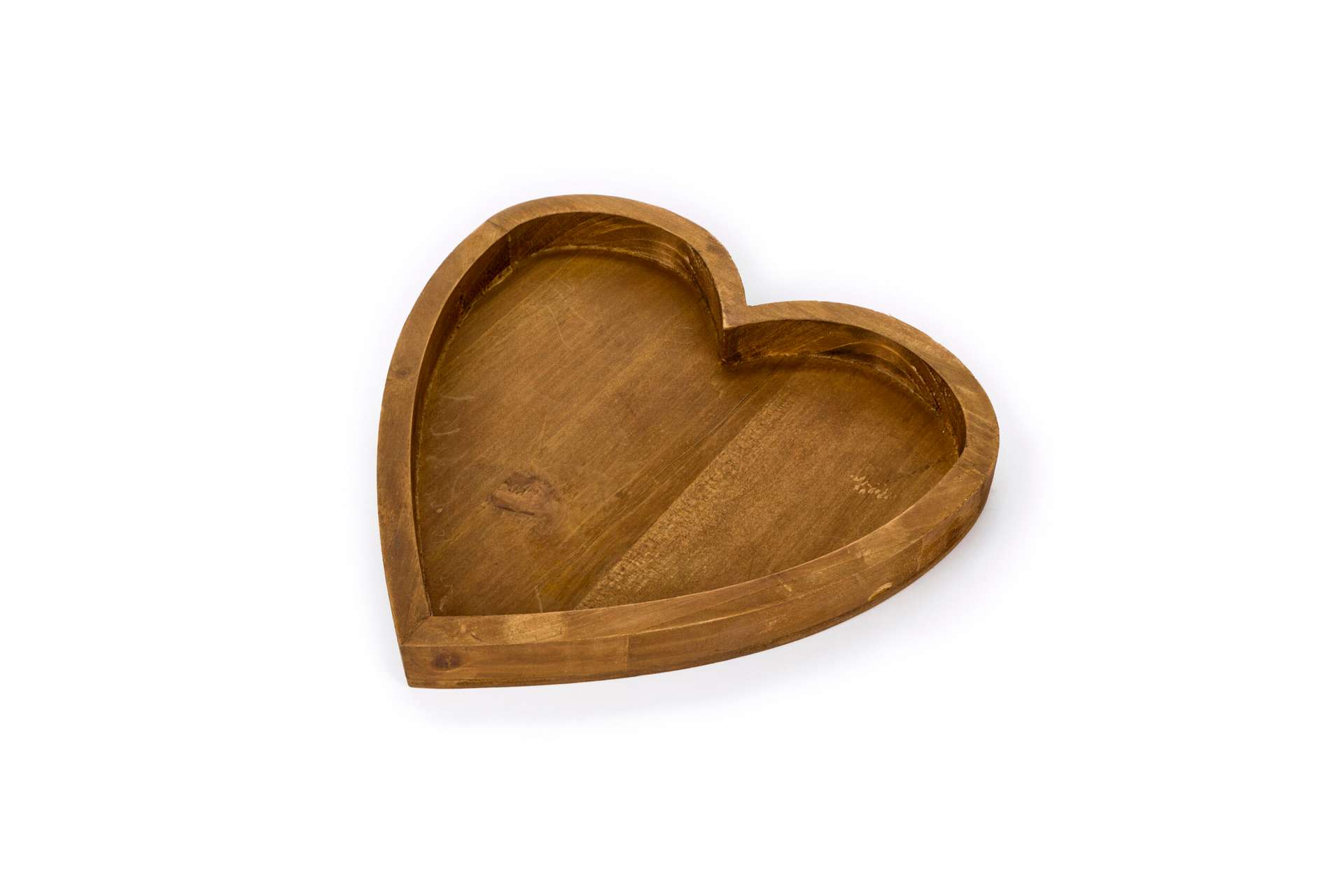 Immagine principale di Vassoio in legno scuro a forma di Cuore (3 misure) | Nuvole di Stoffa
