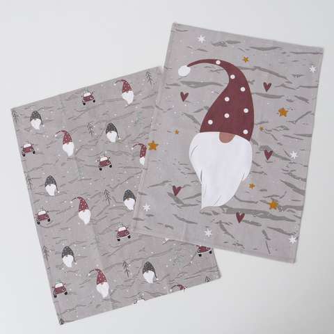 Immagine principale di Set 2 Strofinacci Natalizi in cotone Lunna Elfi 70x50 cm | Boltze