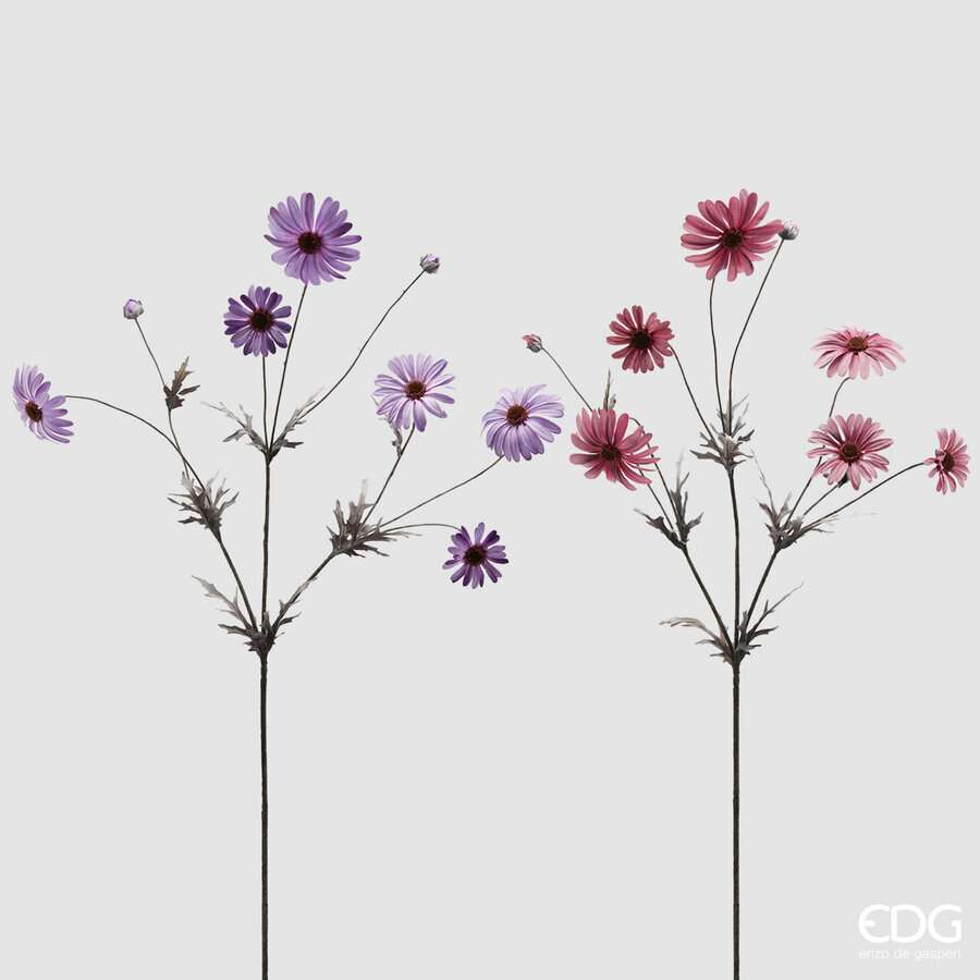 Immagine principale di Ramo Margherita Rex Artificiale h 92 cm (2 colori) rosa-viola | EDG Enzo De Gasperi