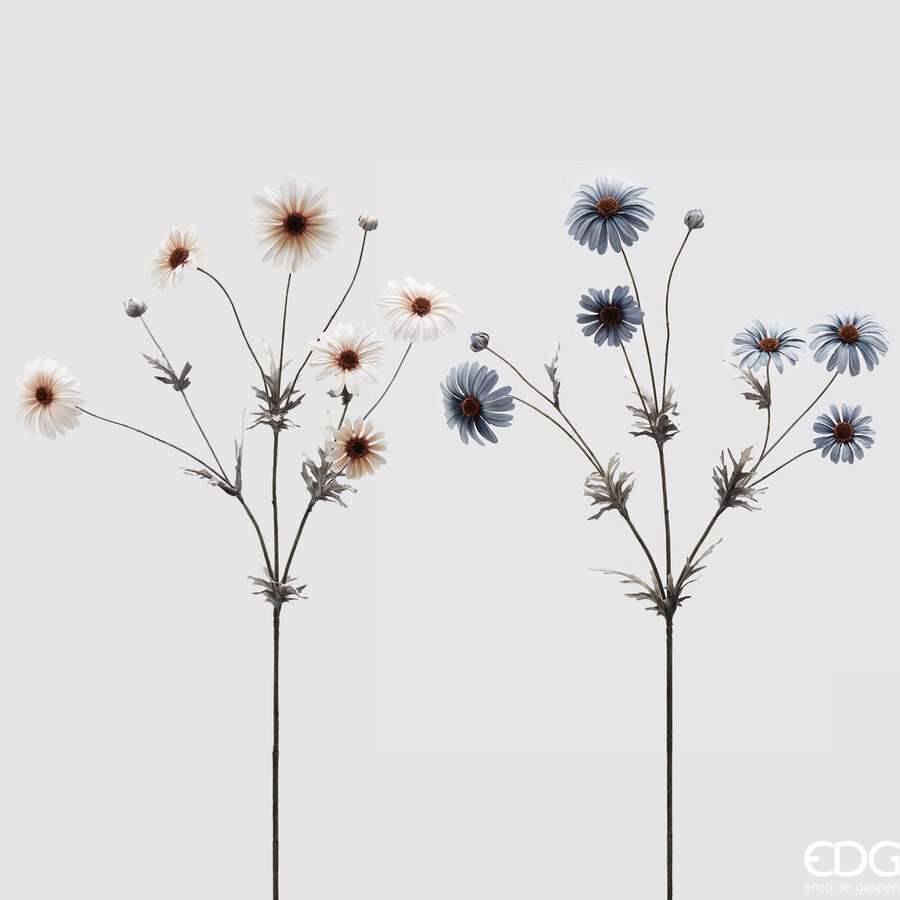 Immagine principale di Ramo Margherita Rex Artificiale h 92 cm (2 colori) azzurro-bianco | EDG Enzo De Gasperi