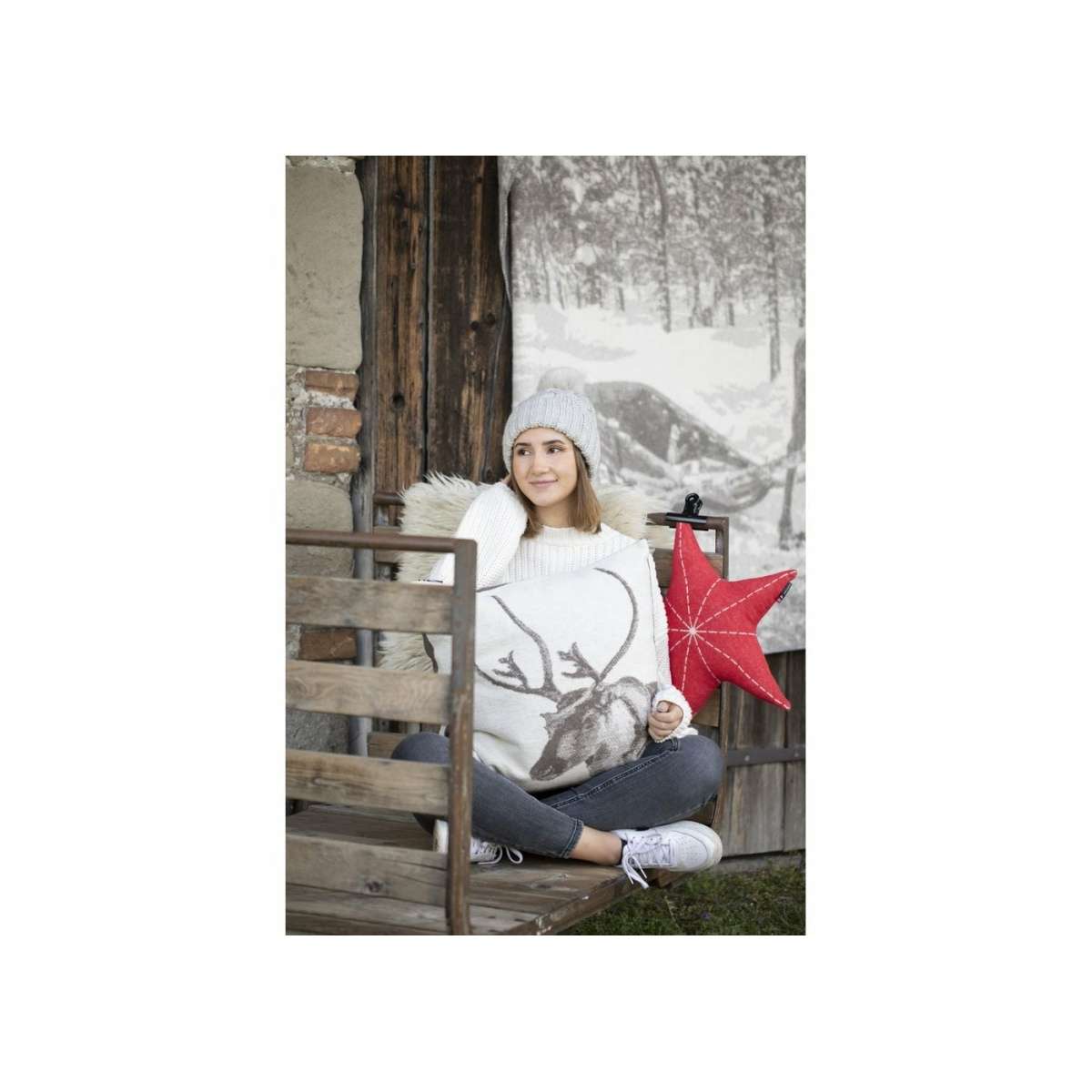 Immagine del prodotto Federa Cuscino Divano in Cotone Renna 50X50 cm | David Fussenegger