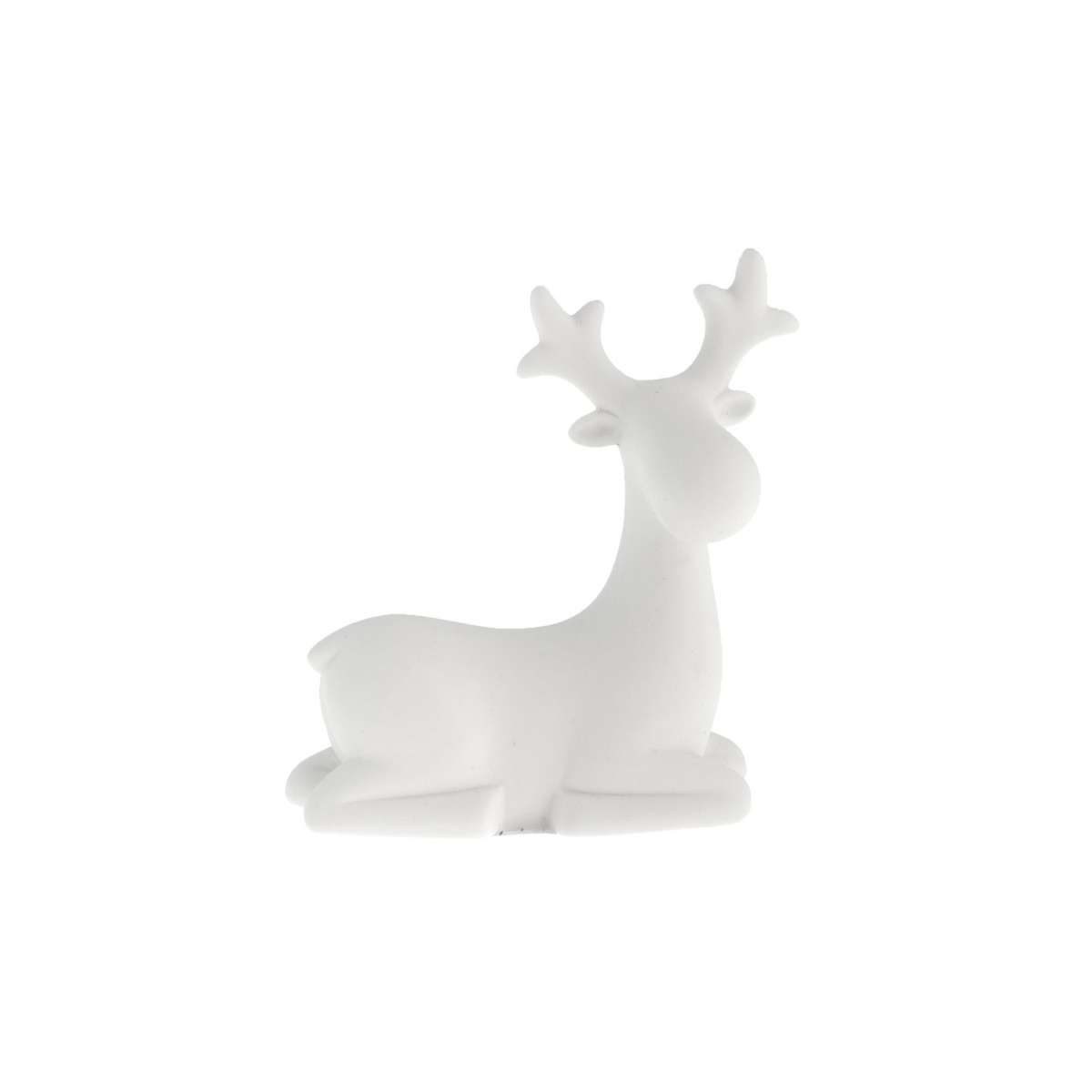 Immagine del prodotto Renna Sten Seduta Corna Fine in Ceramica opaca Bianca | Storefactory