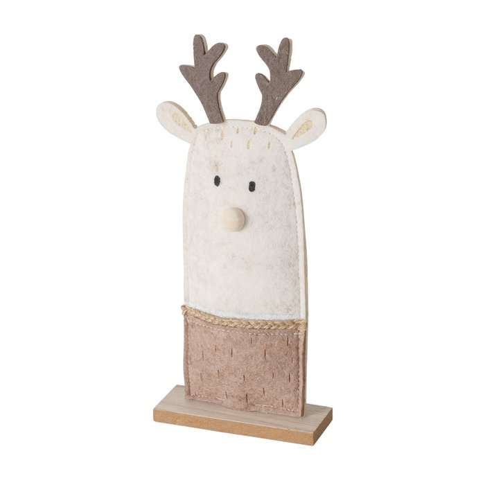 Immagine principale di Decorazione Natalizia Olev in tessuto e legno h 25 cm (2 colori) | Boltze