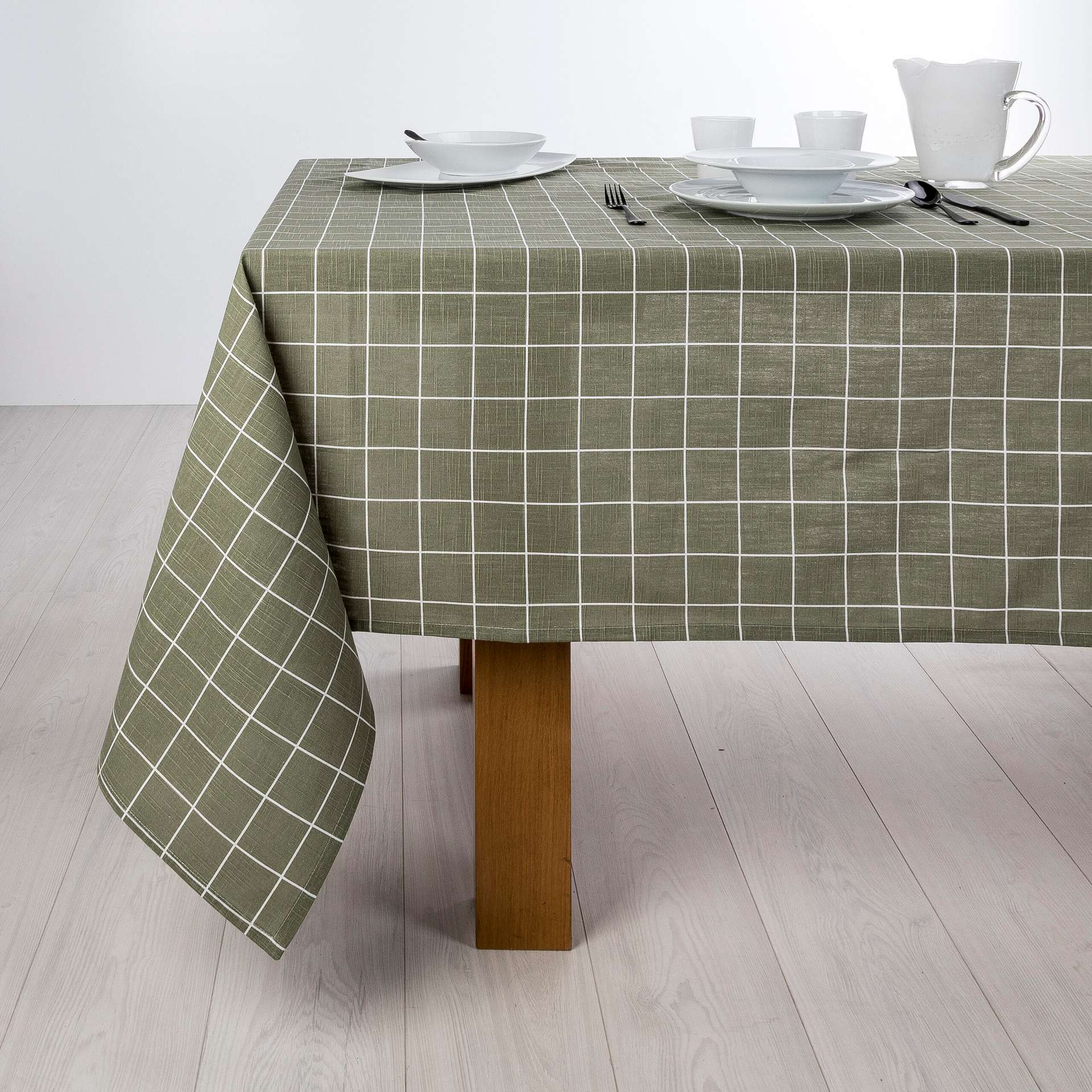 Immagine principale di Tovaglia Rettangolare in 100% cotone Zoe Militare | Pietro Zanetti Home