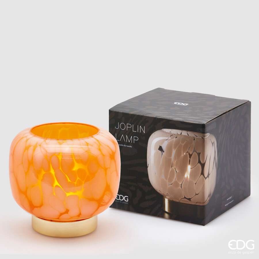 Immagine principale di Lampada Joplin wireless senza fili, a batterie 3xAAA h 14  15,5 cm ARANCIO | EDG Enzo De Gasperi