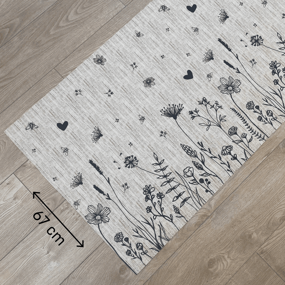 Immagine principale di Tappeto Cucina a metro Giardino Fiorito in Pvc H 67 cm - scegli tu la misura | Pietro Zanetti Home