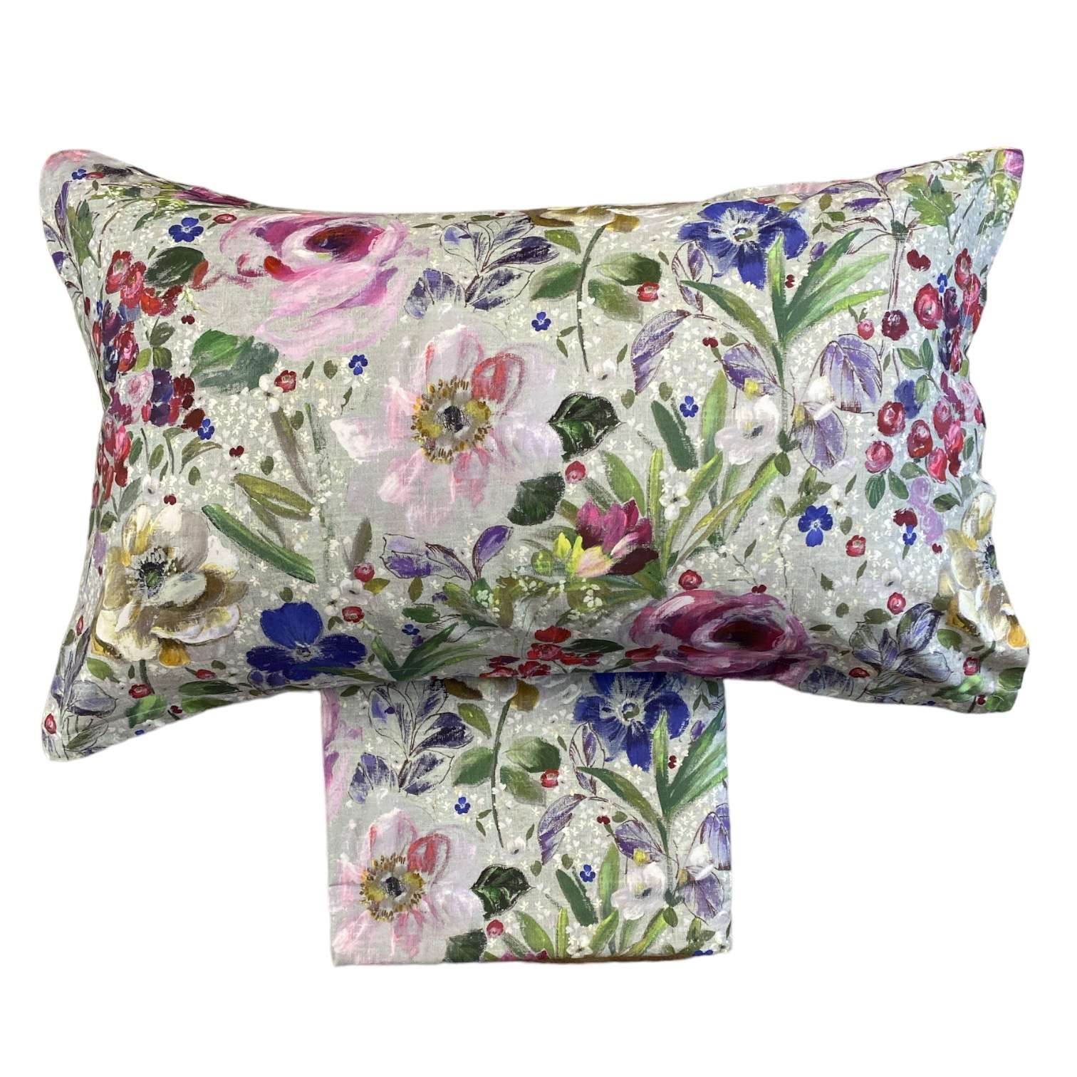 Immagine principale di Completo Letto Matrimoniale Grace Fiore Grande in Raso di Cotone | Tessitura Toscana Telerie