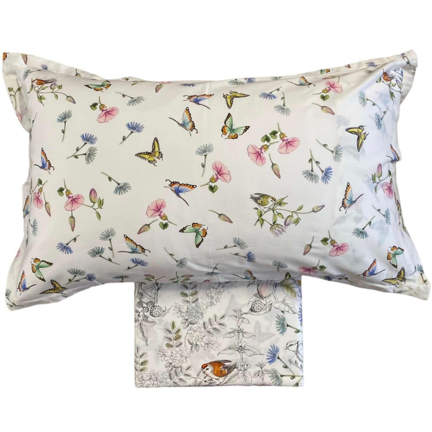 Immagine principale di Completo Letto Matrimoniale Clori Fiore in 100% Lino | Tessitura Toscana Telerie