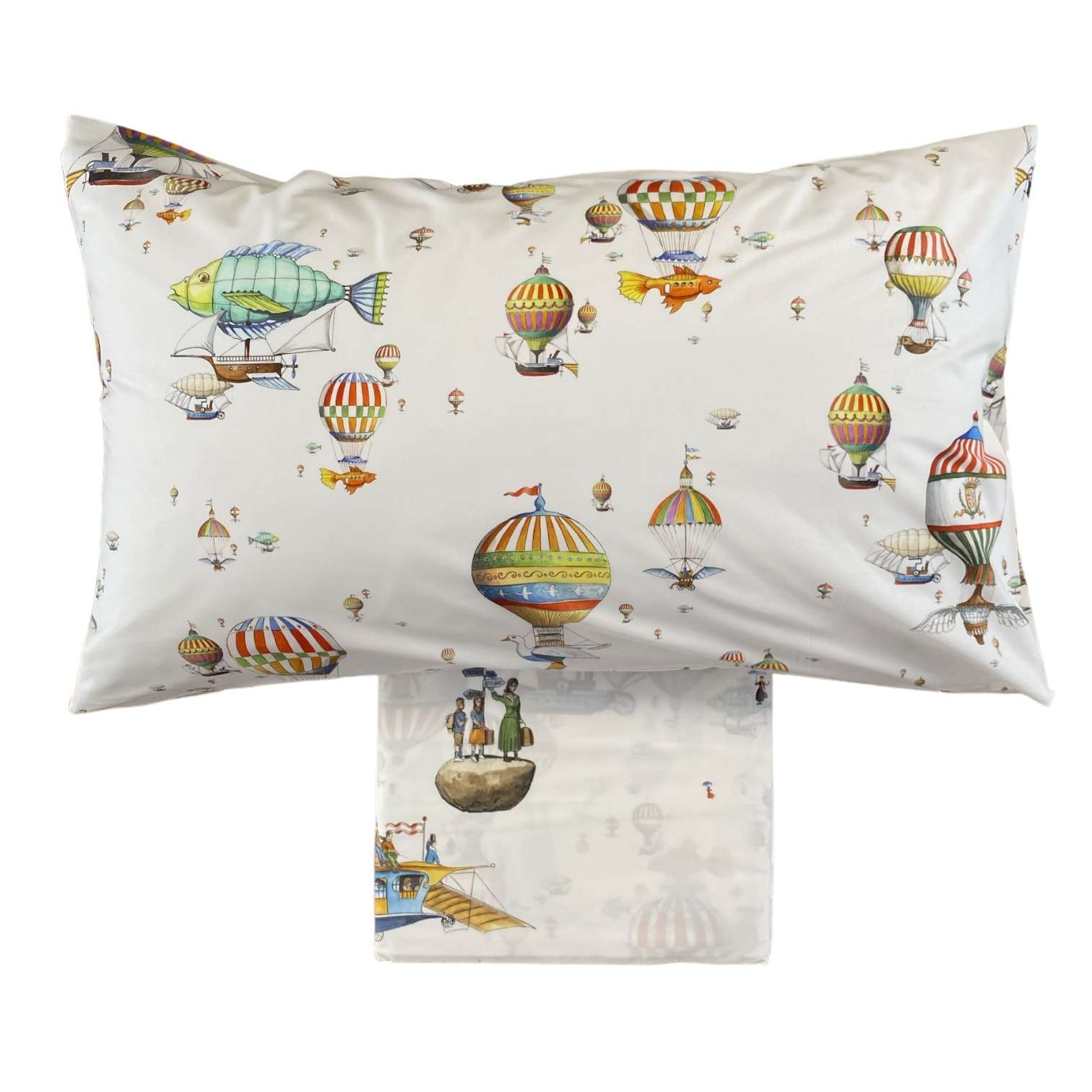 Immagine principale di Parure Copripiumino Singolo Flyby in Percalle di Cotone | Tessitura Toscana Telerie