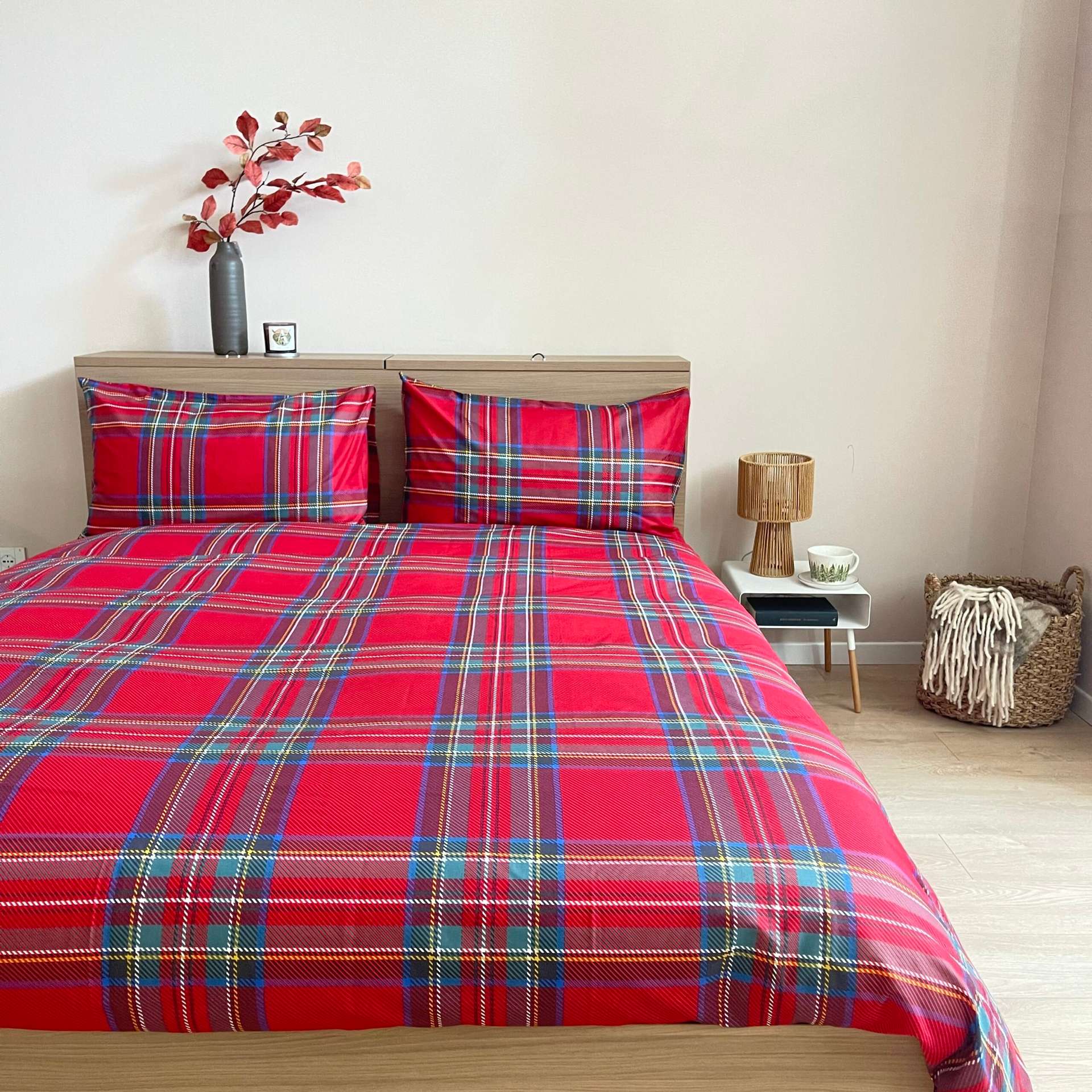 Immagine principale di Copripiumino Singolo Tartan in 100% Cotone Daunex (3 Colori) | Daunex