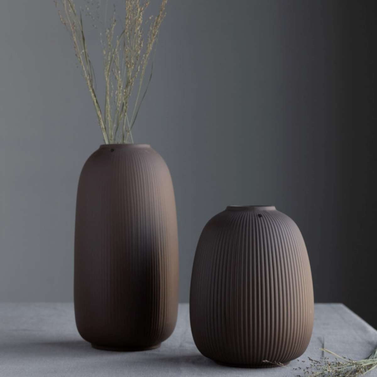 Immagine del prodotto Vaso Aby Marrone in Ceramica opaca - 3 Misure | Storefactory