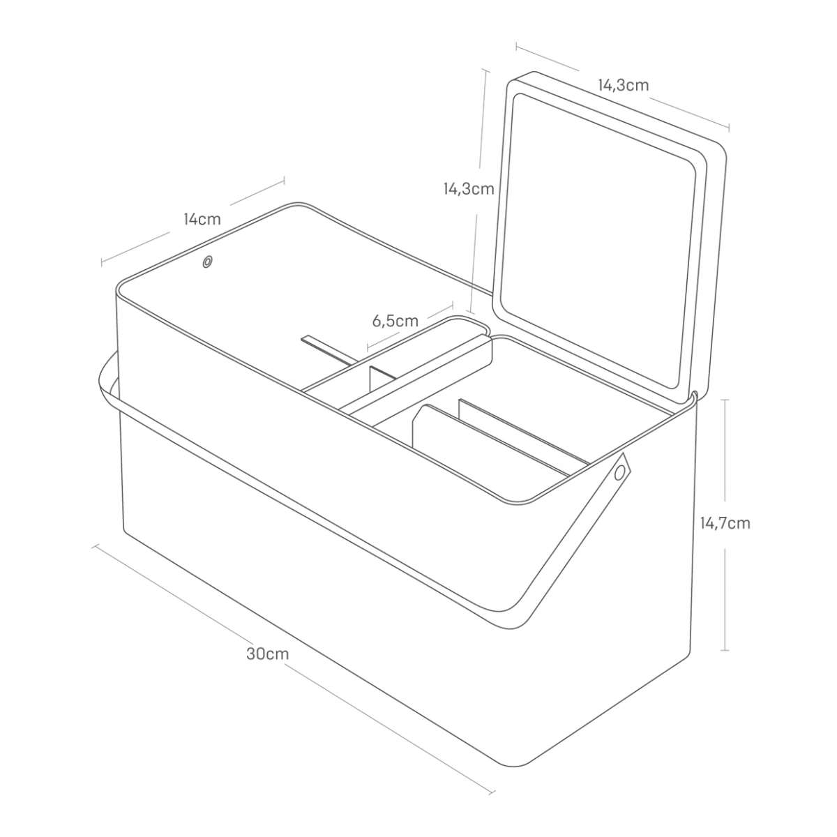 Immagine del prodotto Organizer per il Makeup Tower Bianco | Yamazaki