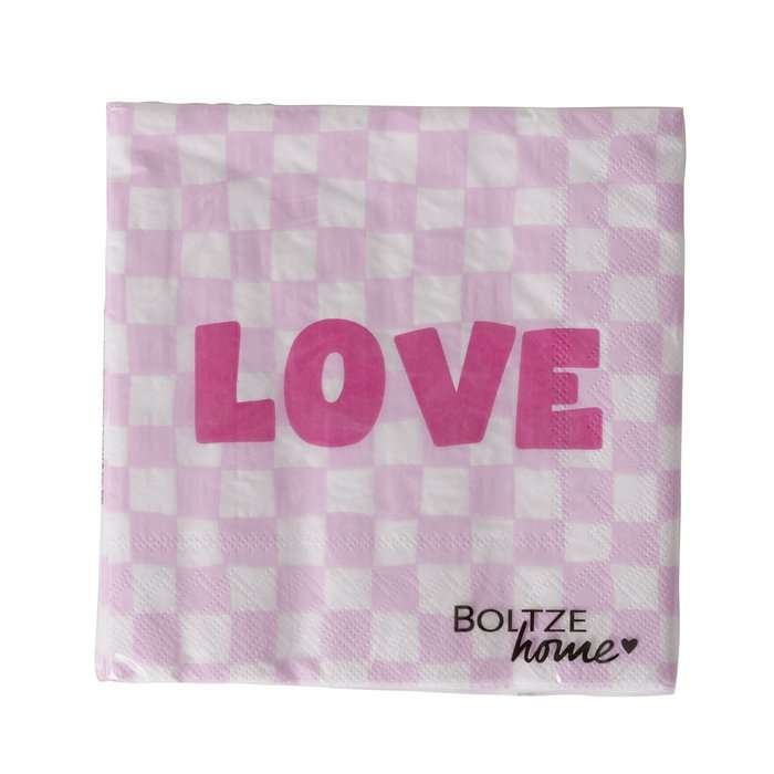 Immagine principale di Tovaglioli di Carta Love confezione (20pz) 33x33 cm | Boltze