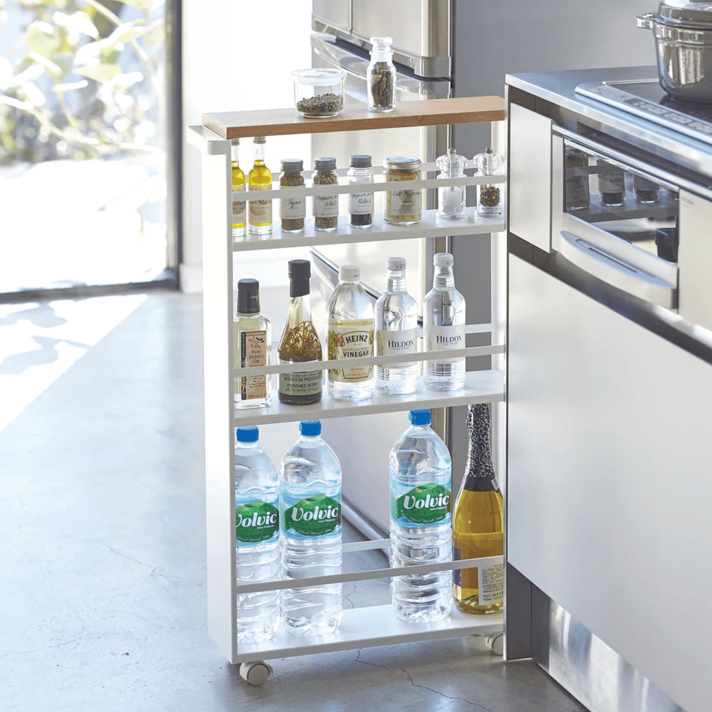 Immagine principale di Trolley Tower Slim con impugnatura Bianco | Yamazaki