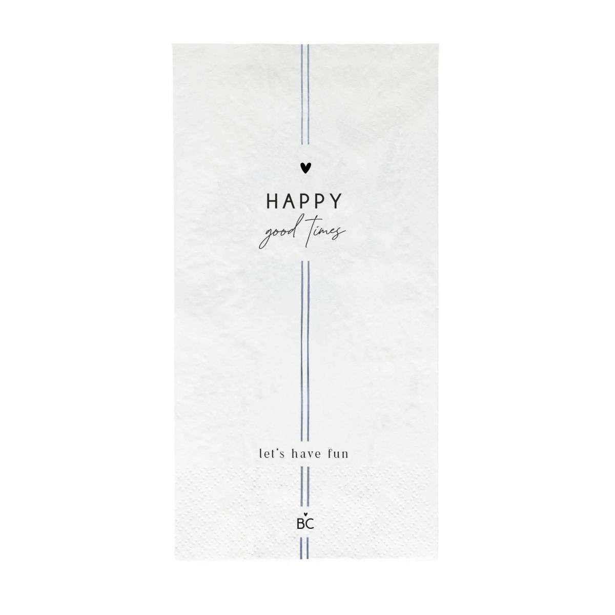 Immagine principale di Tovaglioli di Carta Bianco/Blu Happy Good Times 10x20 cm confezione 16 | Bastion Collections
