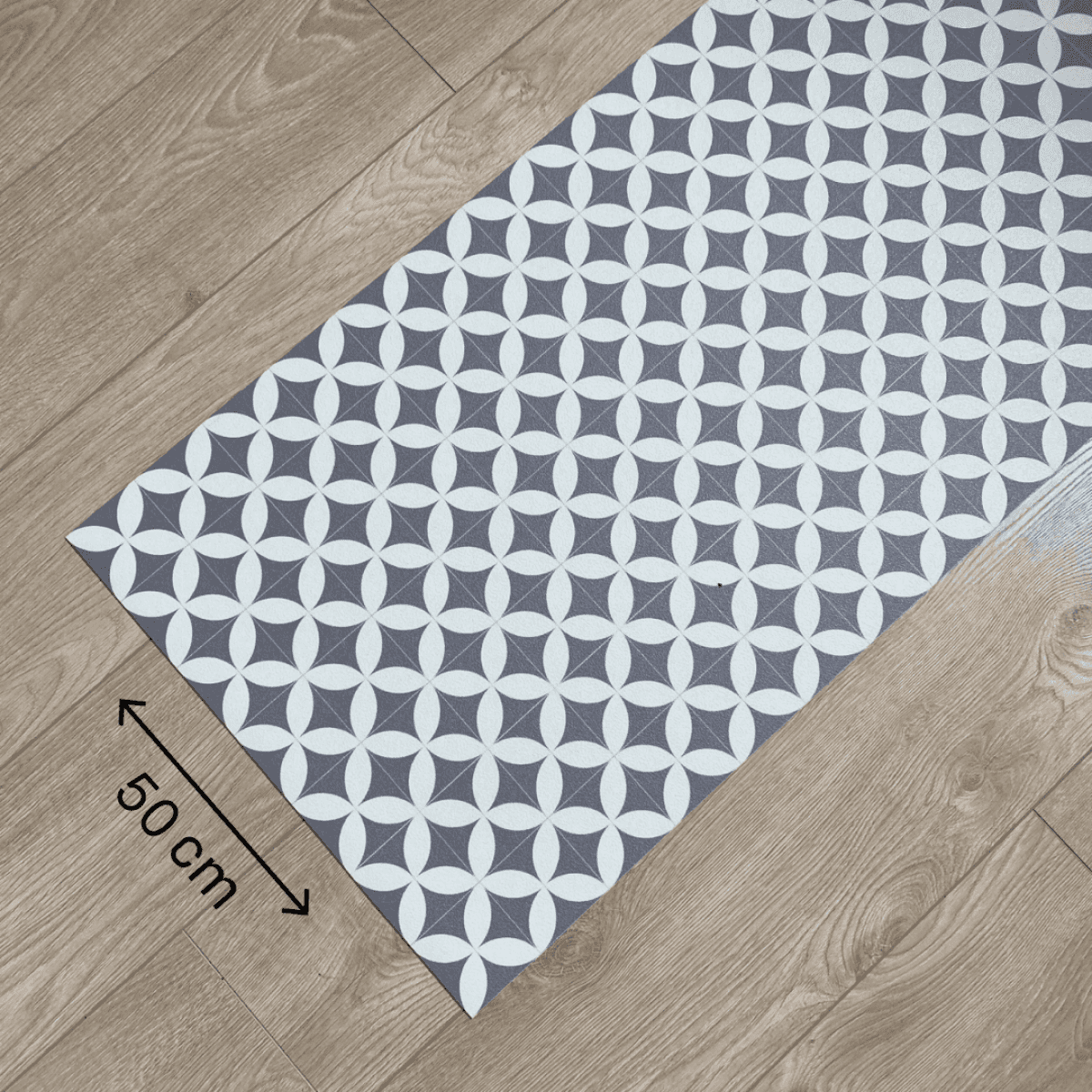 Immagine del prodotto Tappeto Cucina a metro Geometrie Grigio in Pvc H 50 cm - scegli tu la misura | Pietro Zanetti Home