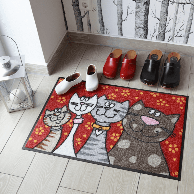 Immagine principale di Tappeto In-Outdoor Kitty Family 50x75cm | EFIA GmbH