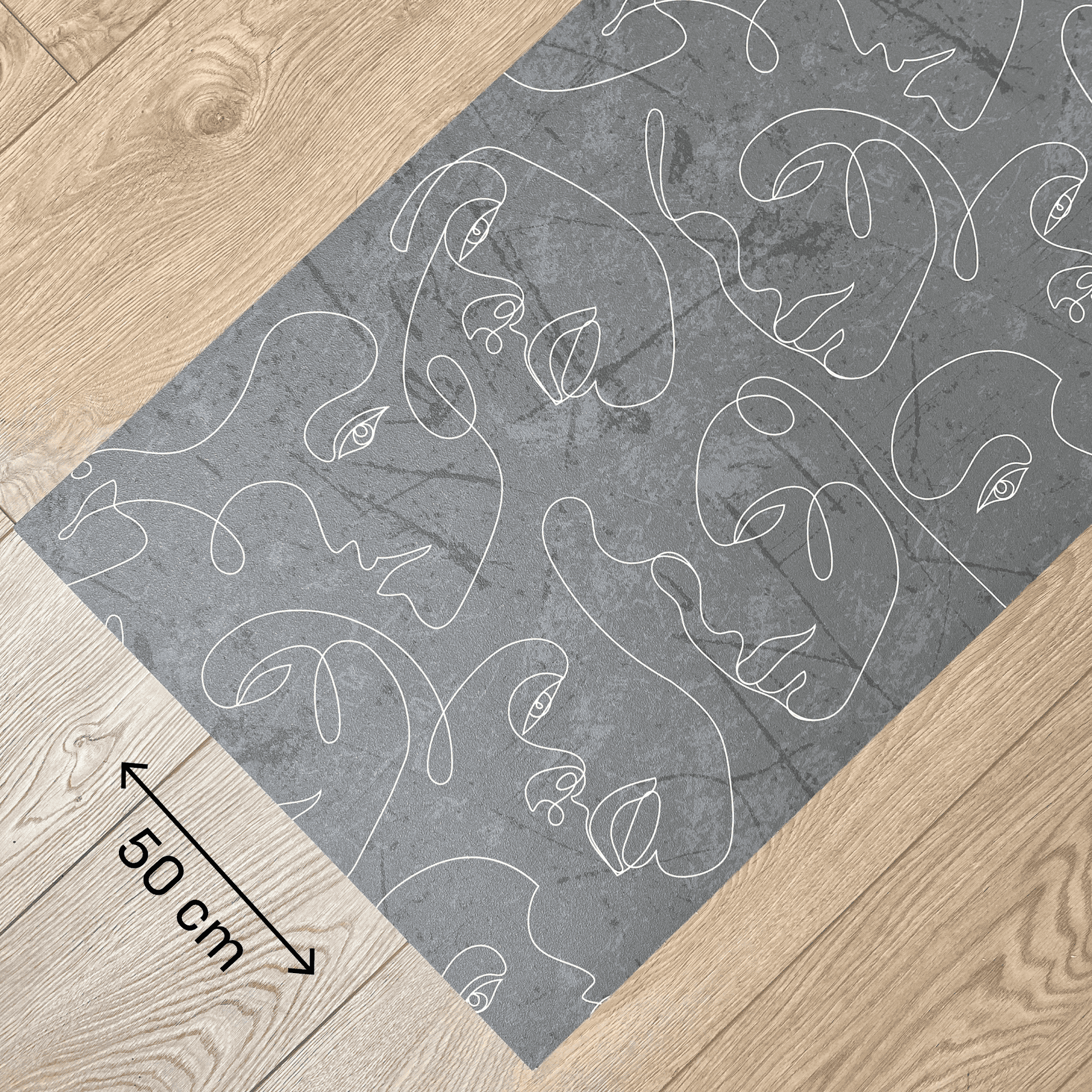 Immagine principale di Tappeto Cucina a metro Abstract Antracite Marmorizzato  in Pvc H 50 cm - scegli | Pietro Zanetti Home