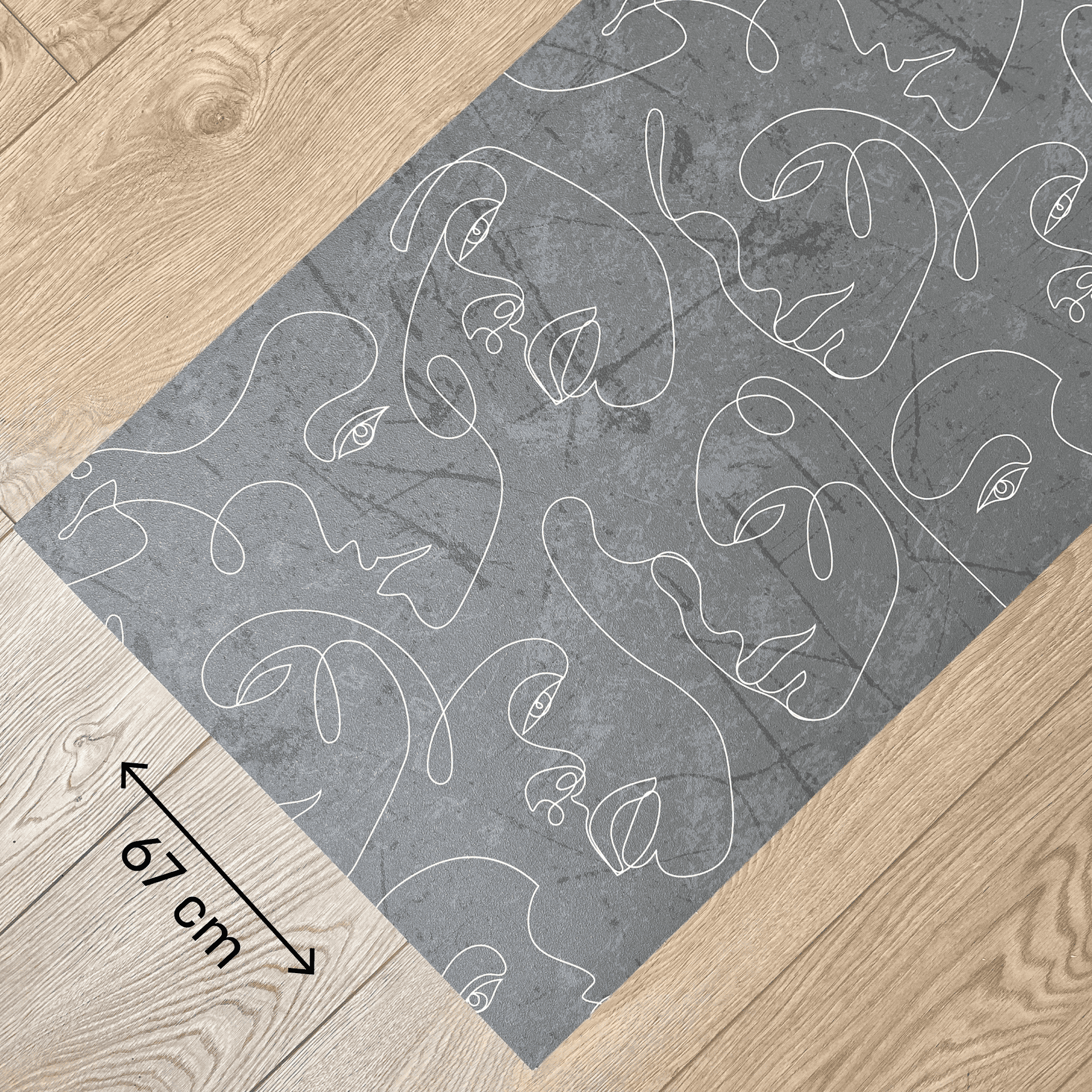 Immagine principale di Tappeto Cucina a metro Abstract Antracite Marmorizzato in Pvc H 67 cm - scegli t | Pietro Zanetti Home
