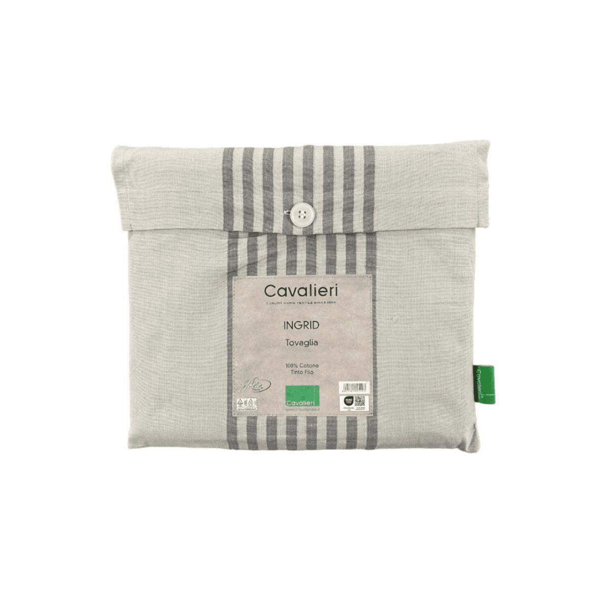 Immagine del prodotto Tovaglia Rettangolare Ingrid Grigio 100% Cotone Tinto in Filo - 3 Misure | Cavalieri Spa
