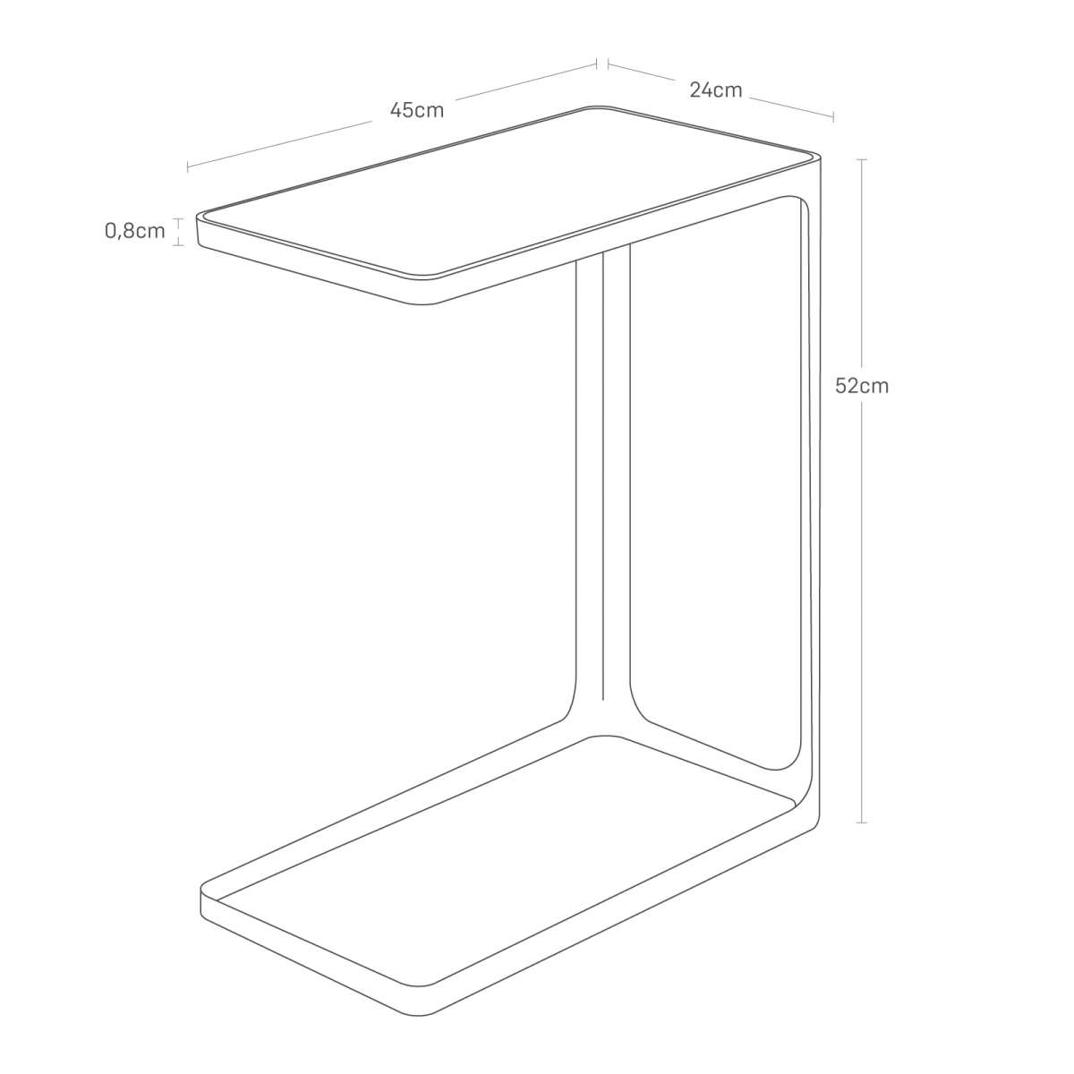 Immagine del prodotto Tavolino C in Metallo Bianco | Yamazaki