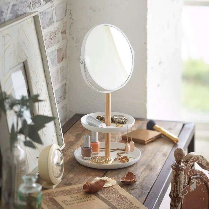 Immagine principale di Specchio Porta Accessori Tosca Bianco | Yamazaki