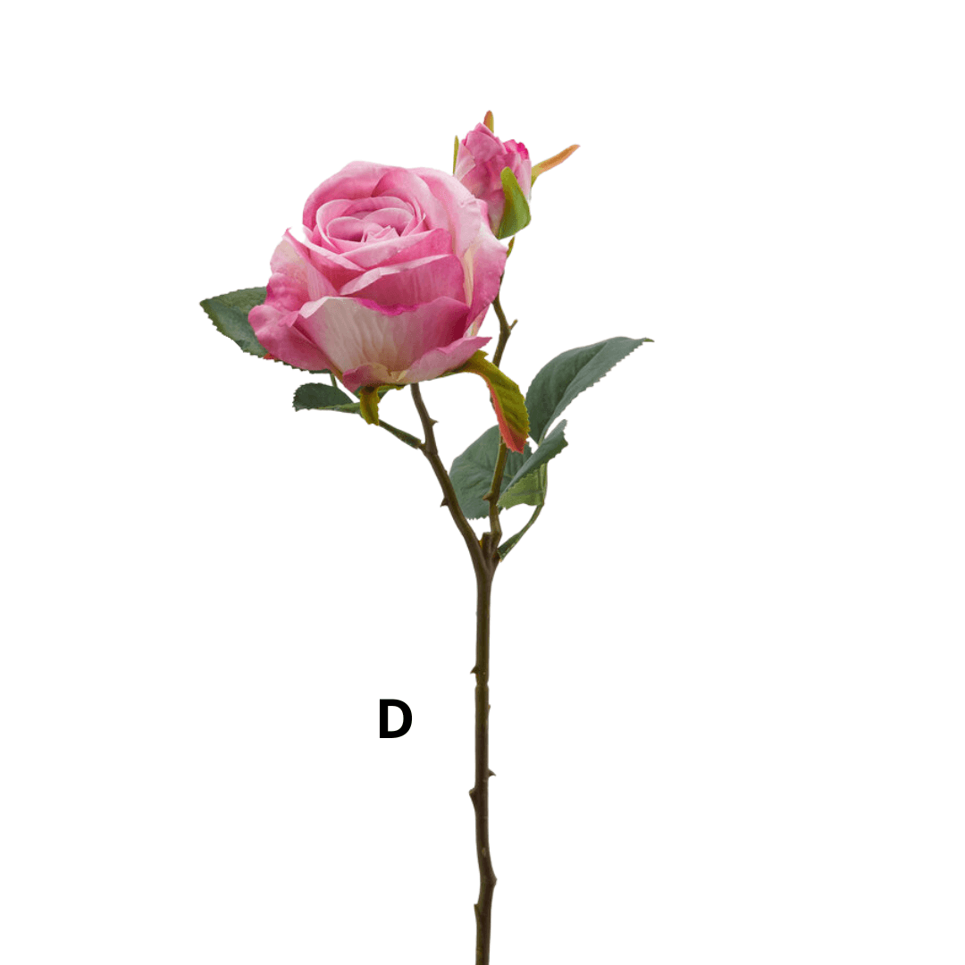 Immagine principale di Rosa con Bocciolo Artificiale h 50 cm - 6 Colori | EDG Enzo De Gasperi