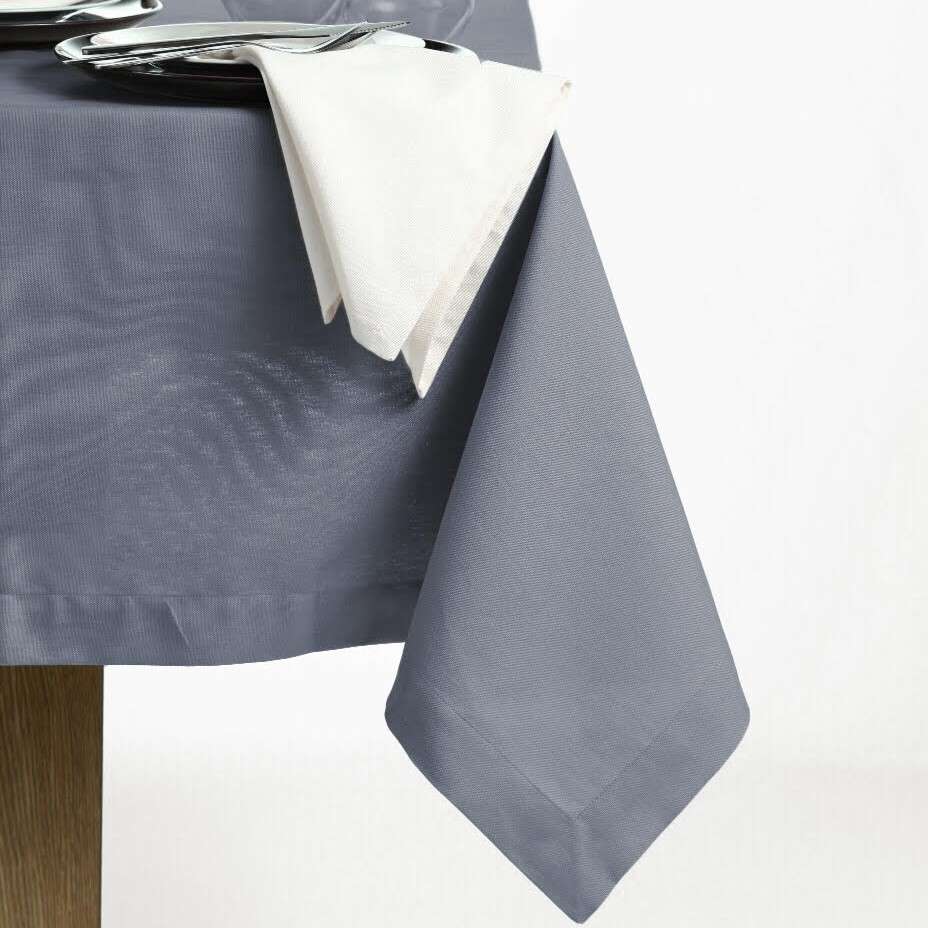 Immagine principale di Tovaglia Rettangolare Panama Grigio Medio 100% Cotone - 3 Misure | Cavalieri Spa