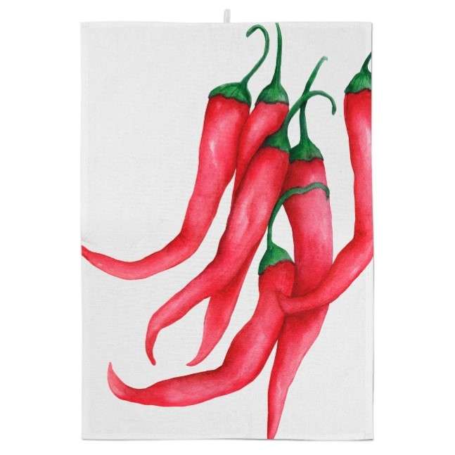 Immagine principale di Strofinaccio in Lino Peperoncini No Stiro | Simple Day