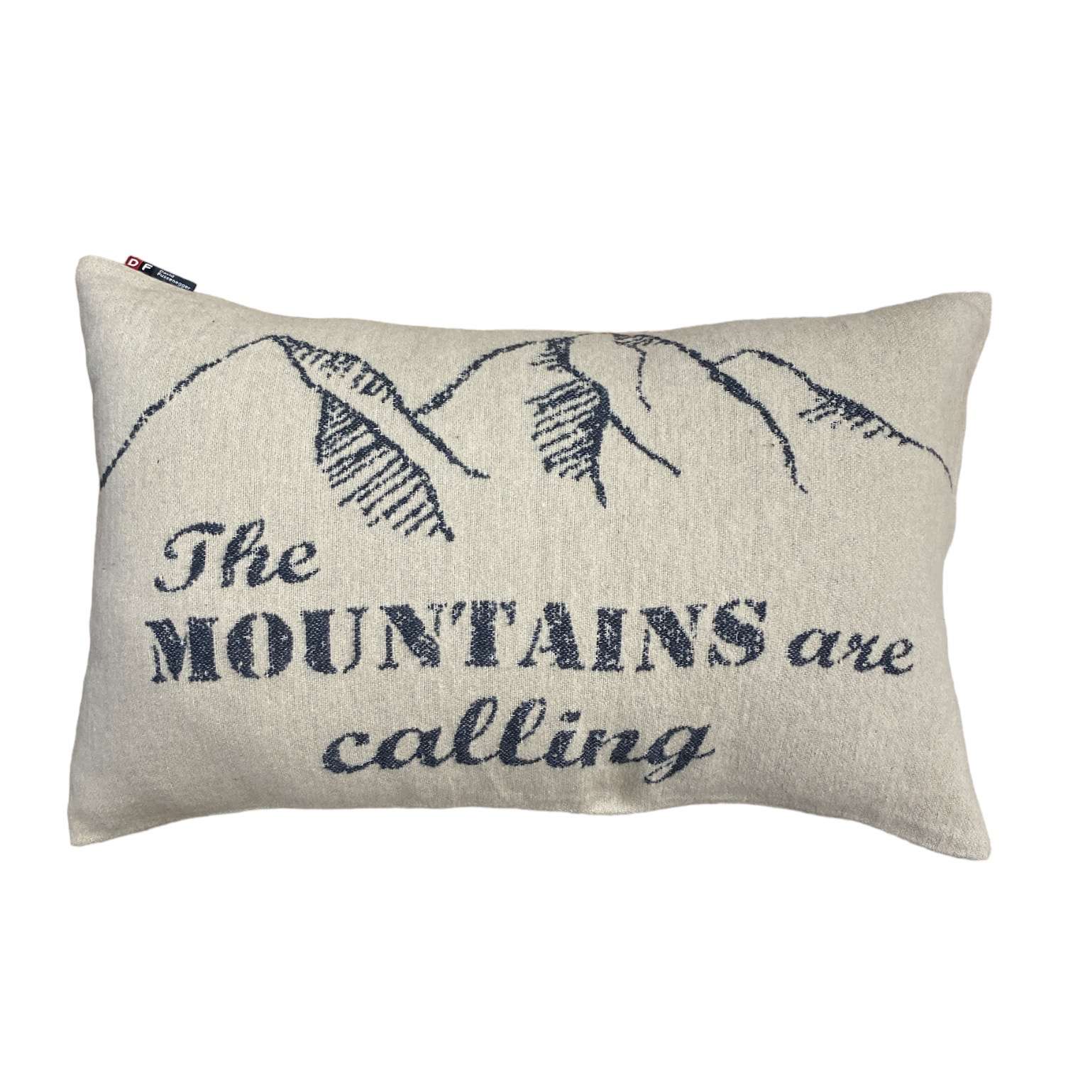 Immagine principale di Federa Cuscino Divano in Cotone "Mountains are Calling" 40x60 cm | David Fussenegger
