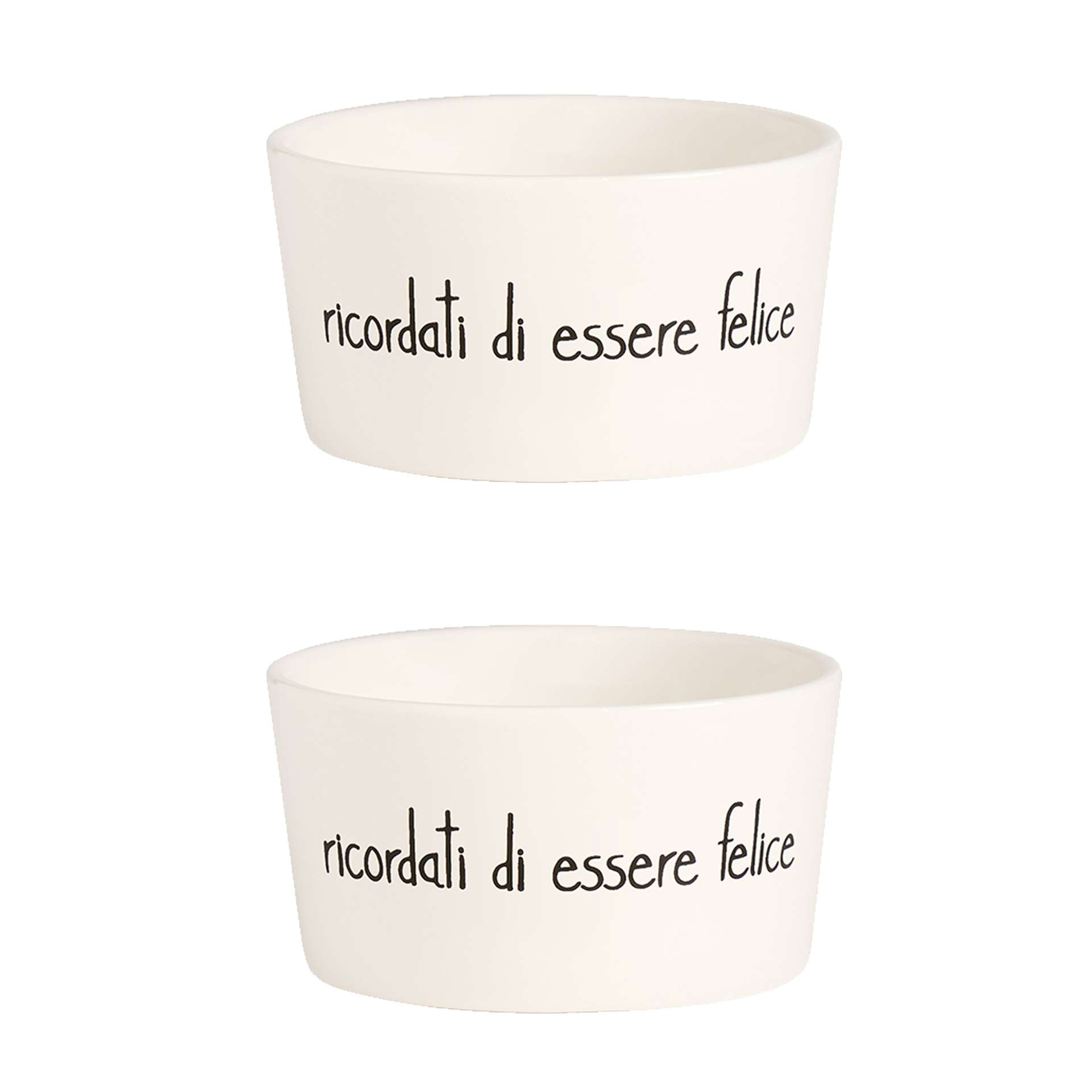 Immagine principale di Set 2 Coppette in gres Ricordati di Essere Felice | Simple Day