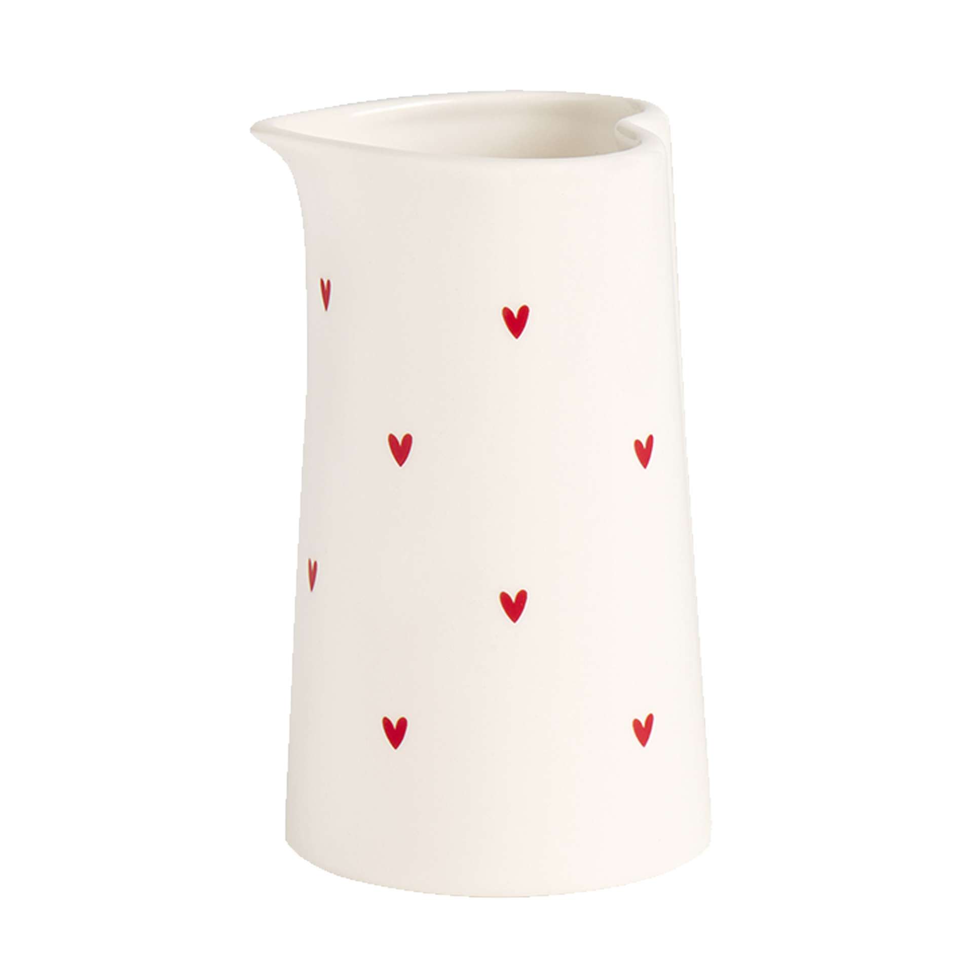 Immagine principale di Lattiera in gres Tappezzata Cuori Rossi | Simple Day