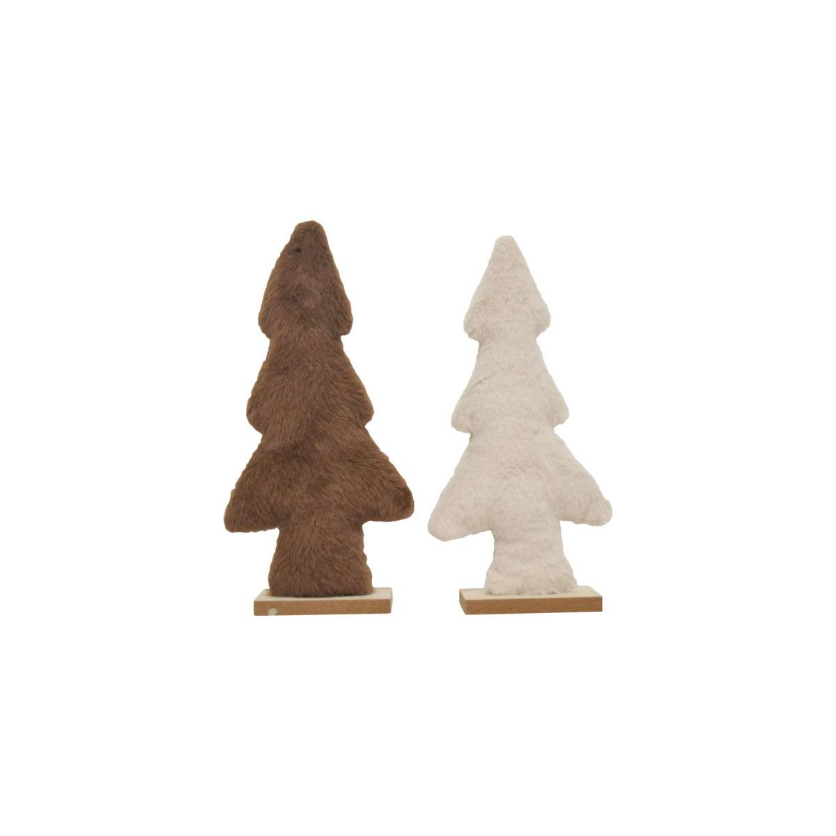 Immagine del prodotto Decorazione Natalizia Abete Milo Effetto Peluche con base in Legno di Mango PICC | Concord Home & Interior