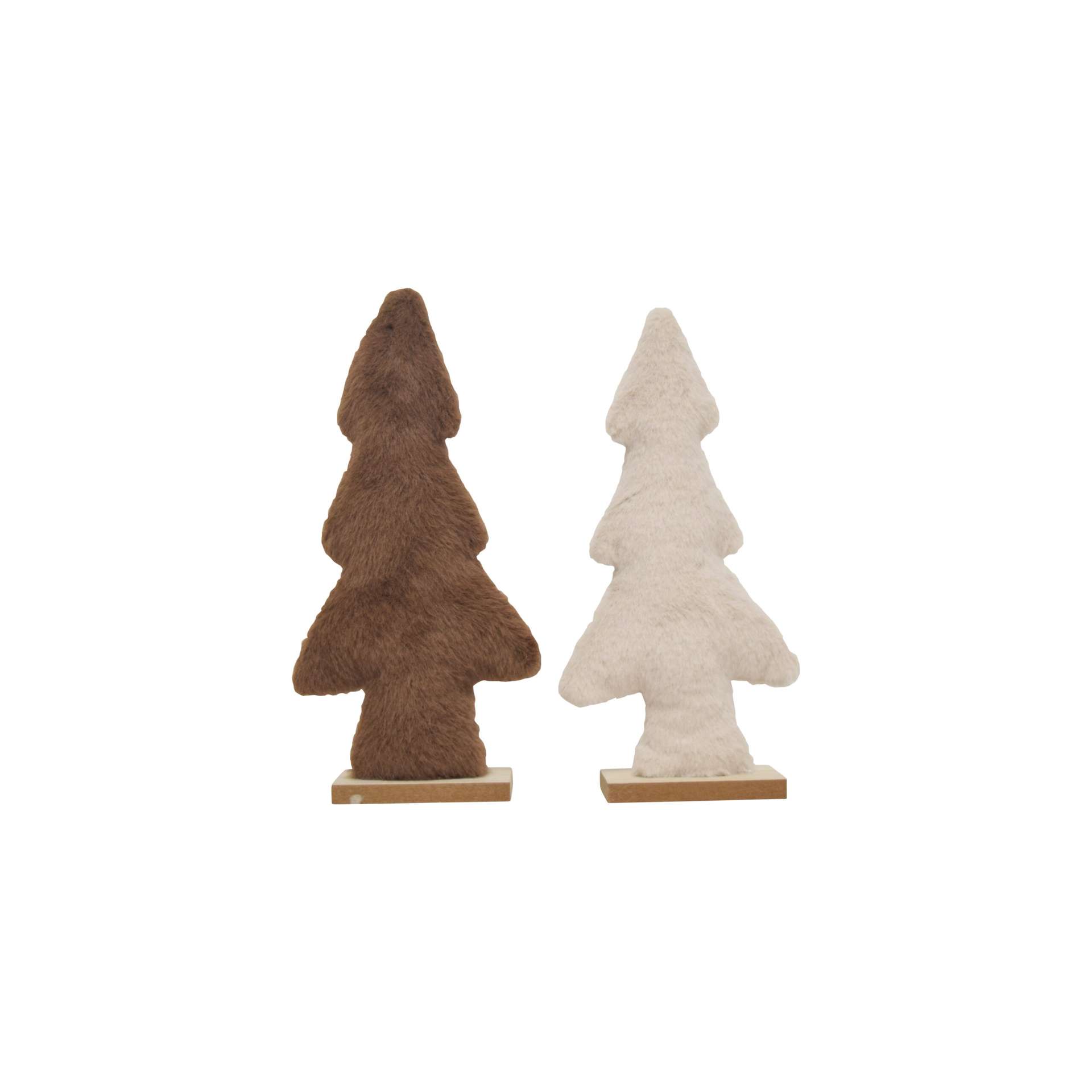 Immagine principale di Decorazione Natalizia Abete Milo Effetto Peluche con base in Legno di Mango PICC | Concord Home & Interior