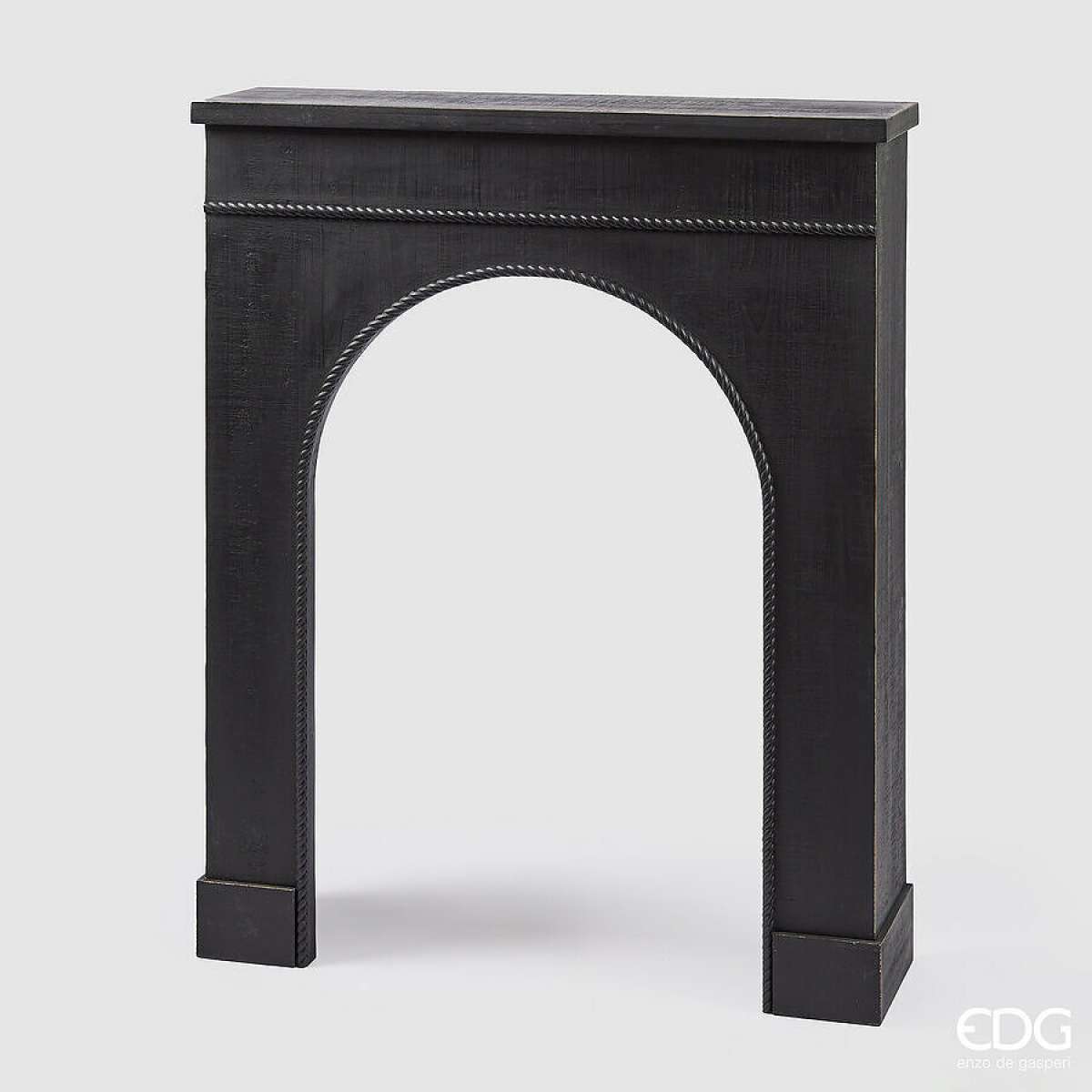 Immagine del prodotto Cornice Camino Treccia Nero h110x90x24 cm | EDG Enzo De Gasperi