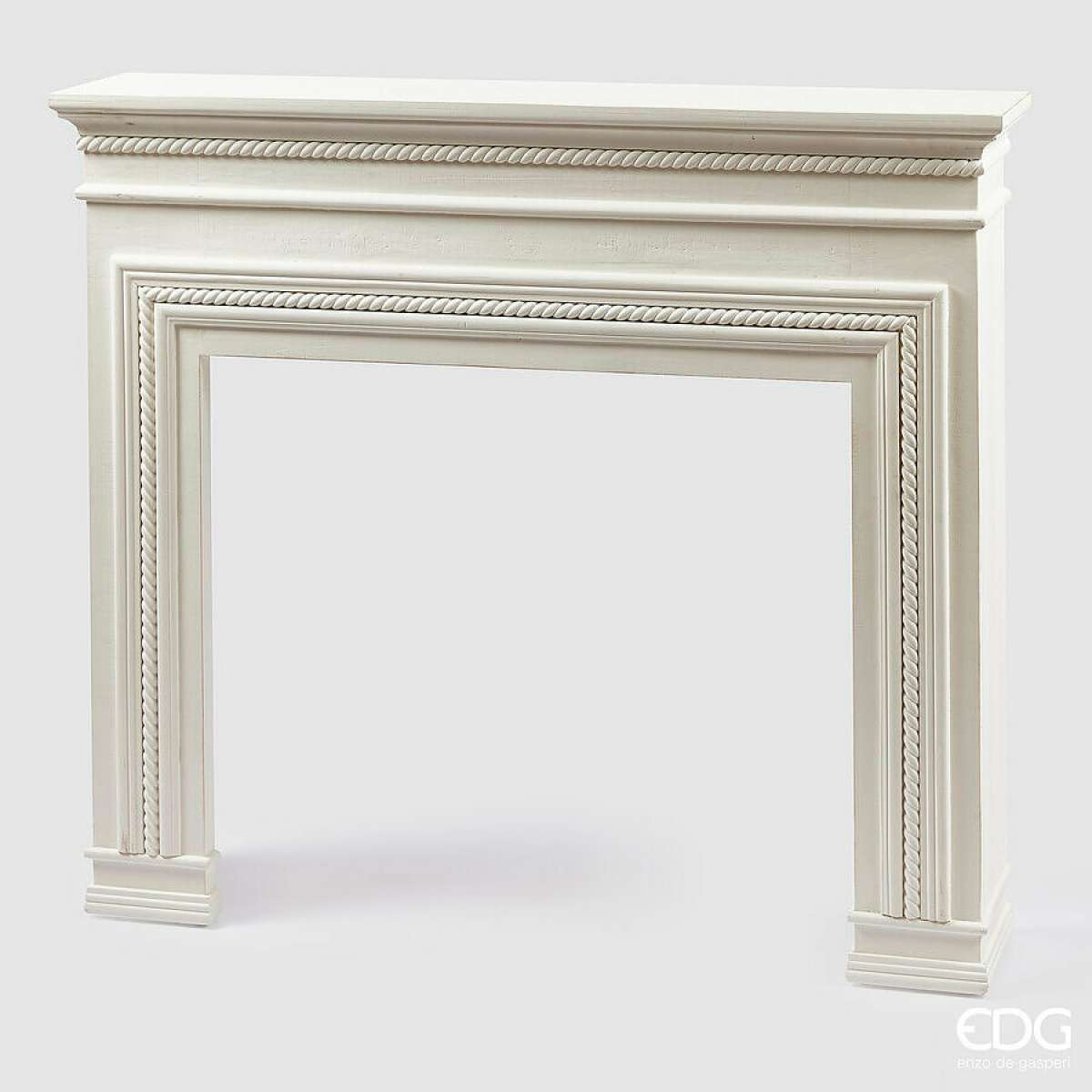 Immagine del prodotto Cornice Camino Treccia Bianco h102x117x24 cm | EDG Enzo De Gasperi