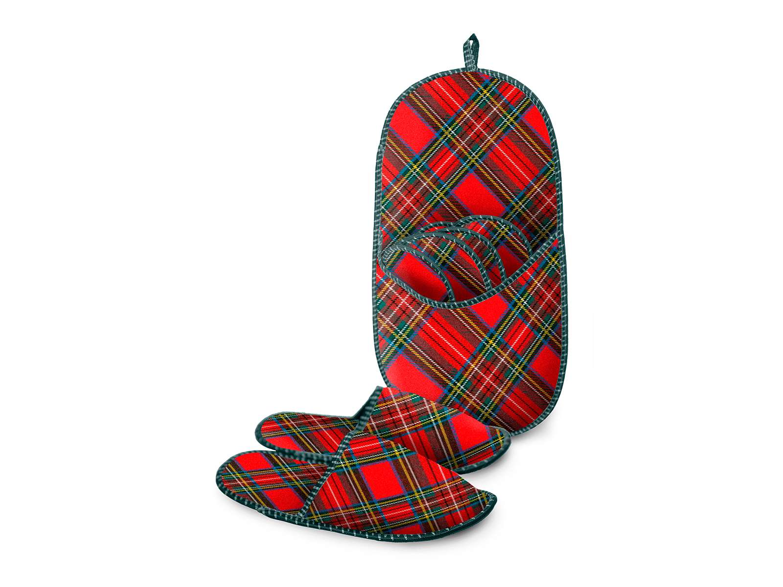 Immagine principale di Pantofole per Ospiti - Set di 4 dis. British (2 Colori) | Daunex